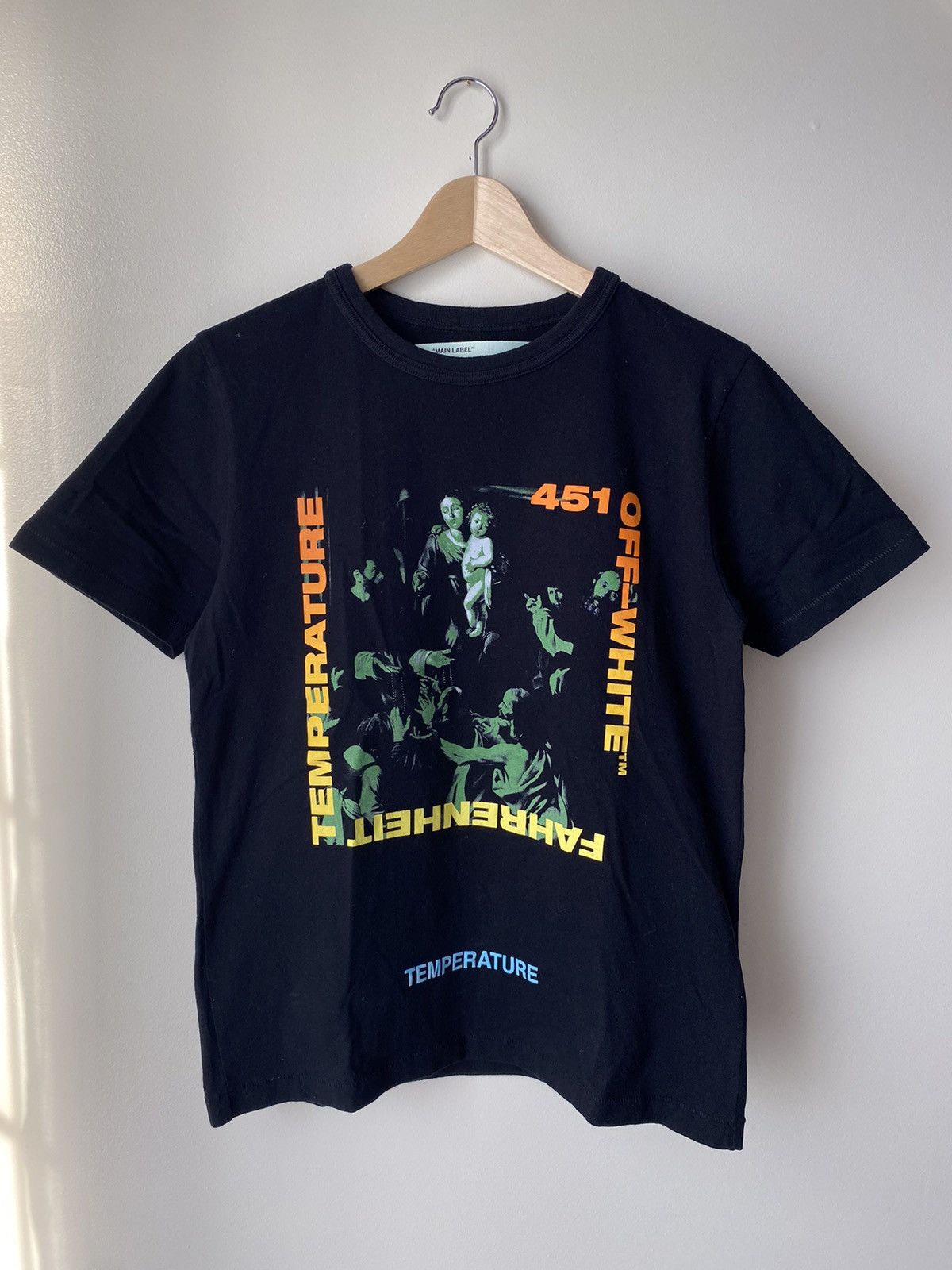 Off-White White Fahrenheit 451 Temperature Tee Grailed