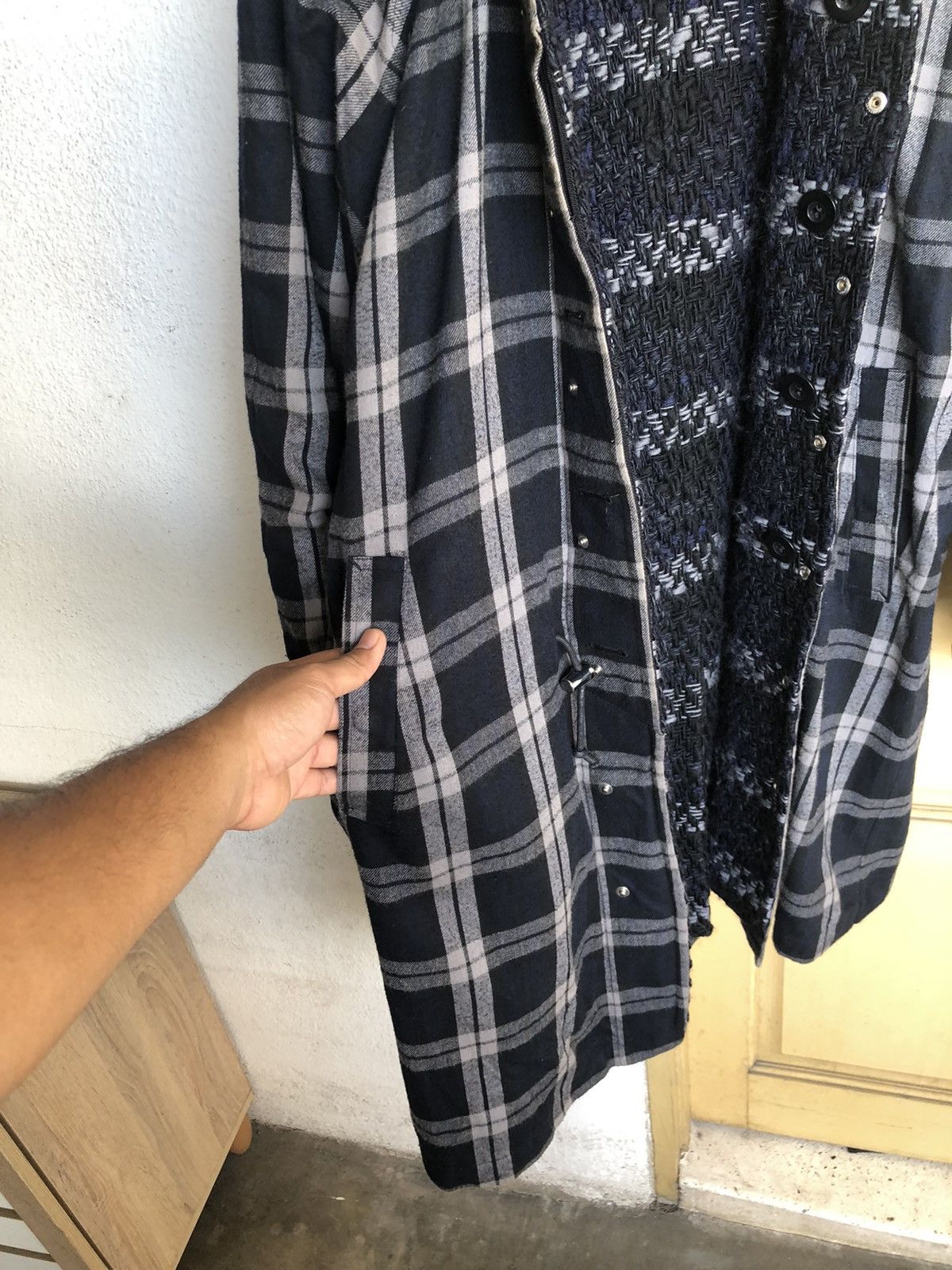 Sacai Rare❗️Sacai Chitose Abe's Reversible Knit Wool Coat Size US S / EU 44-46 / 1 - 9 Thumbnail