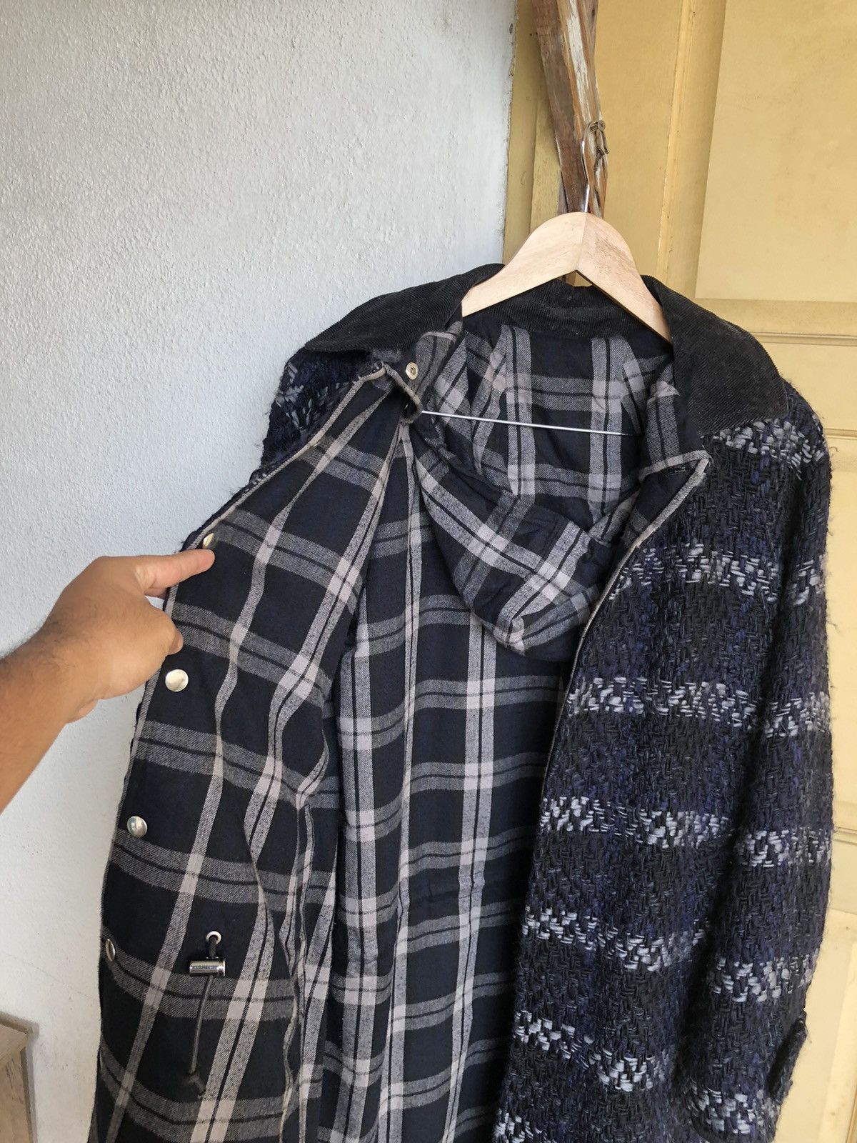 Sacai Rare❗️Sacai Chitose Abe's Reversible Knit Wool Coat Size US S / EU 44-46 / 1 - 17 Thumbnail