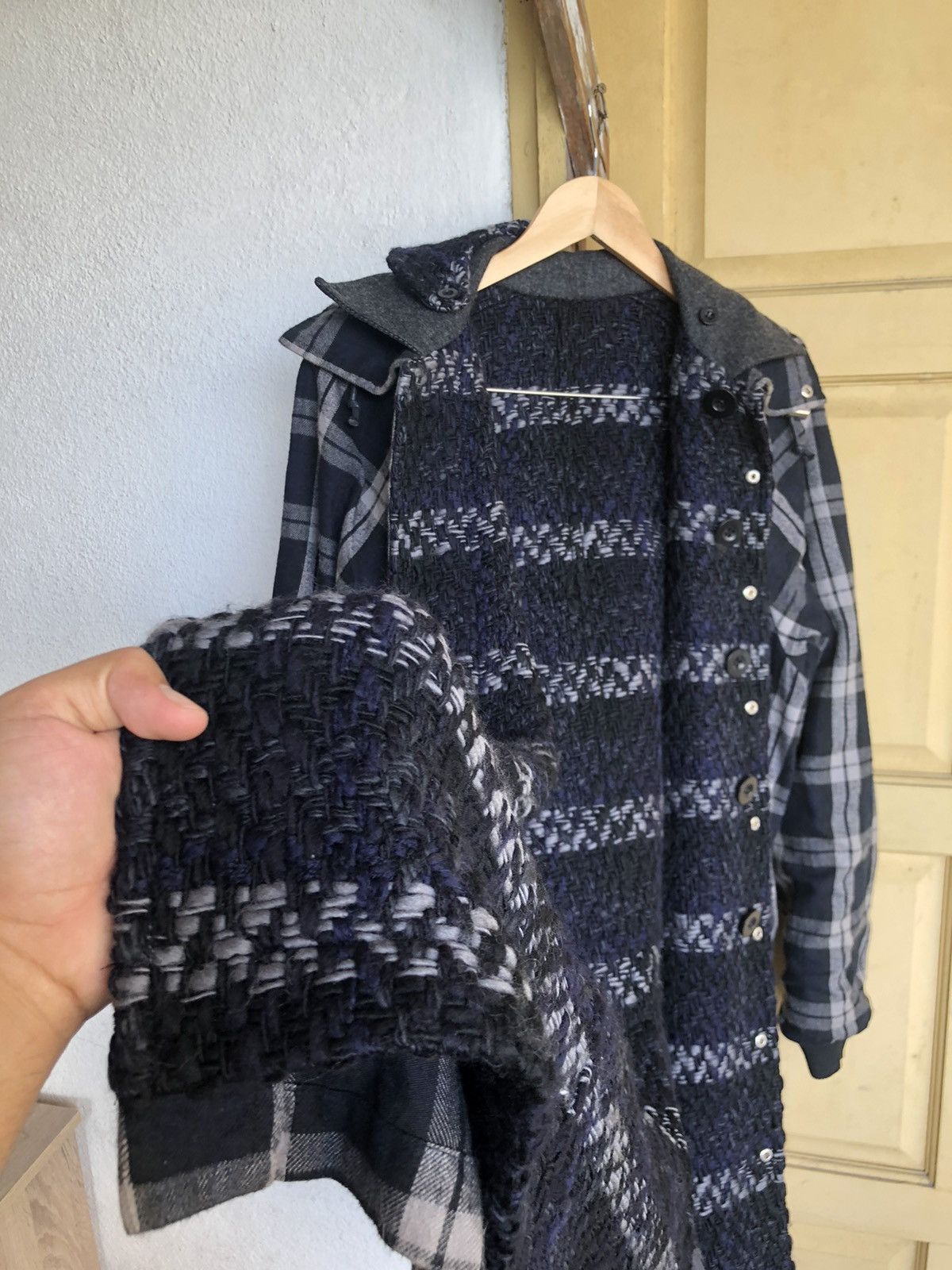 Sacai Rare❗️Sacai Chitose Abe's Reversible Knit Wool Coat Size US S / EU 44-46 / 1 - 13 Thumbnail
