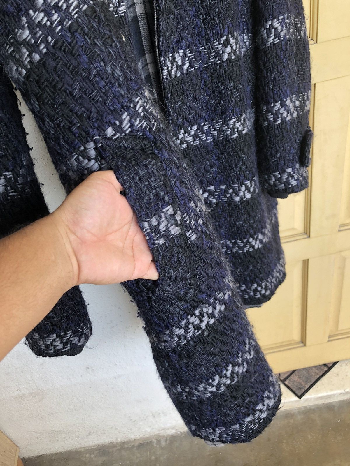 Sacai Rare❗️Sacai Chitose Abe's Reversible Knit Wool Coat Size US S / EU 44-46 / 1 - 18 Thumbnail