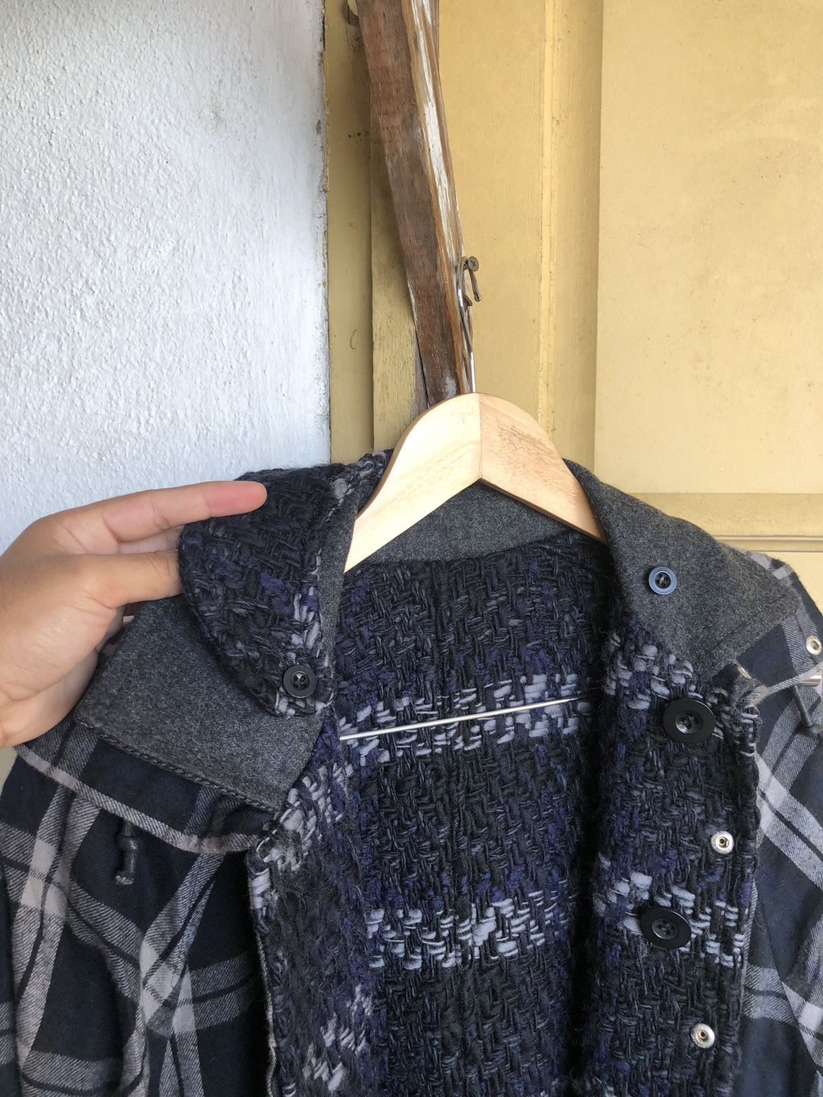 Sacai Rare❗️Sacai Chitose Abe's Reversible Knit Wool Coat Size US S / EU 44-46 / 1 - 8 Thumbnail