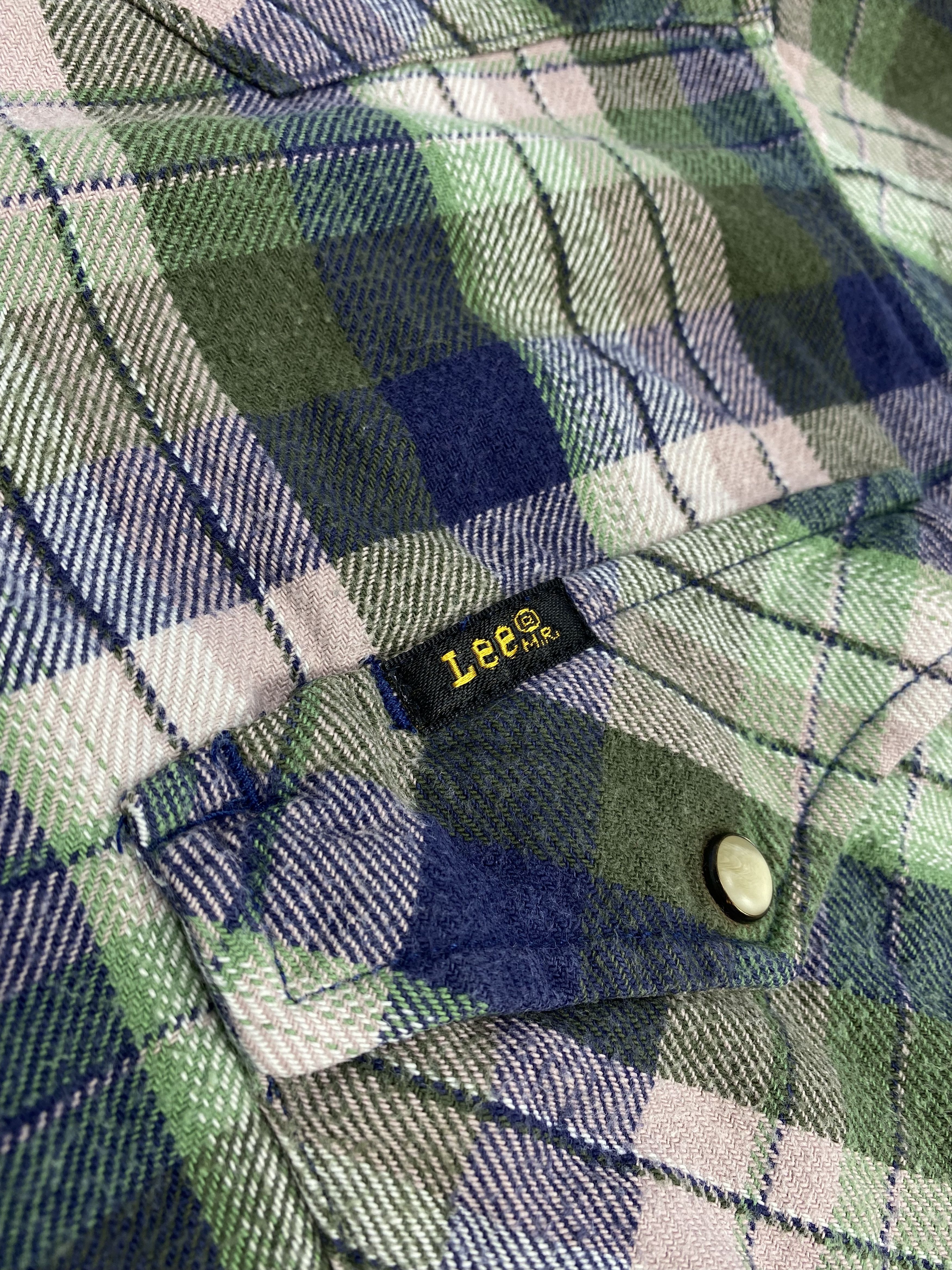 Lee × Vintage Lee Riders 90s Vintage Flannel Twin Pocket Snap Shirt Size US M / EU 48-50 / 2 - 4 Thumbnail