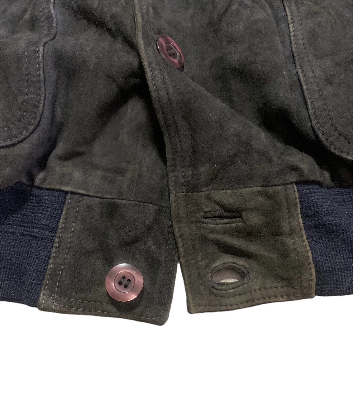 Japanese Brand Vintage Japanese Brand Suede Leather Bomber Jacket Size US L / EU 52-54 / 3 - 3 Thumbnail