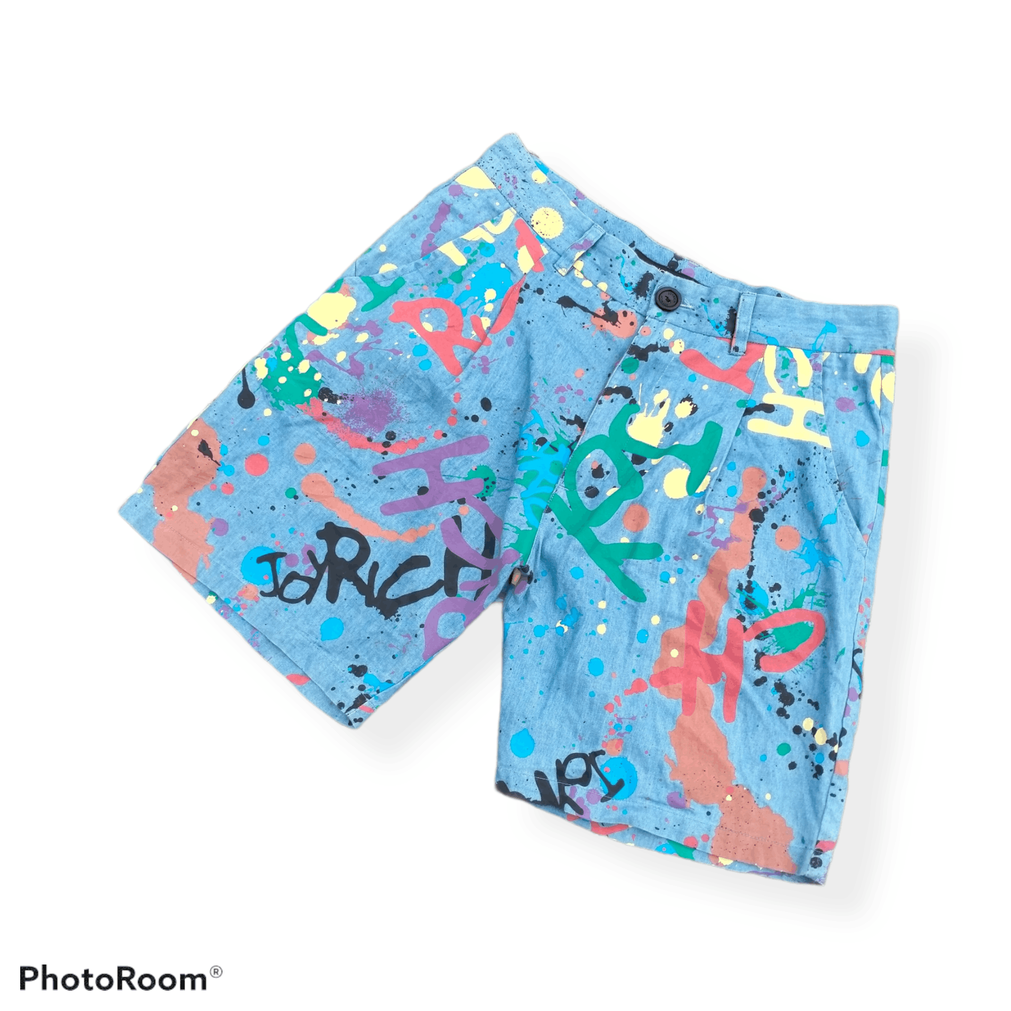 Joyrich ⚡️Rare⚡️ Joyrich Paint Splatter Shorts Size US 30 / EU 46 - 1 Thumbnail