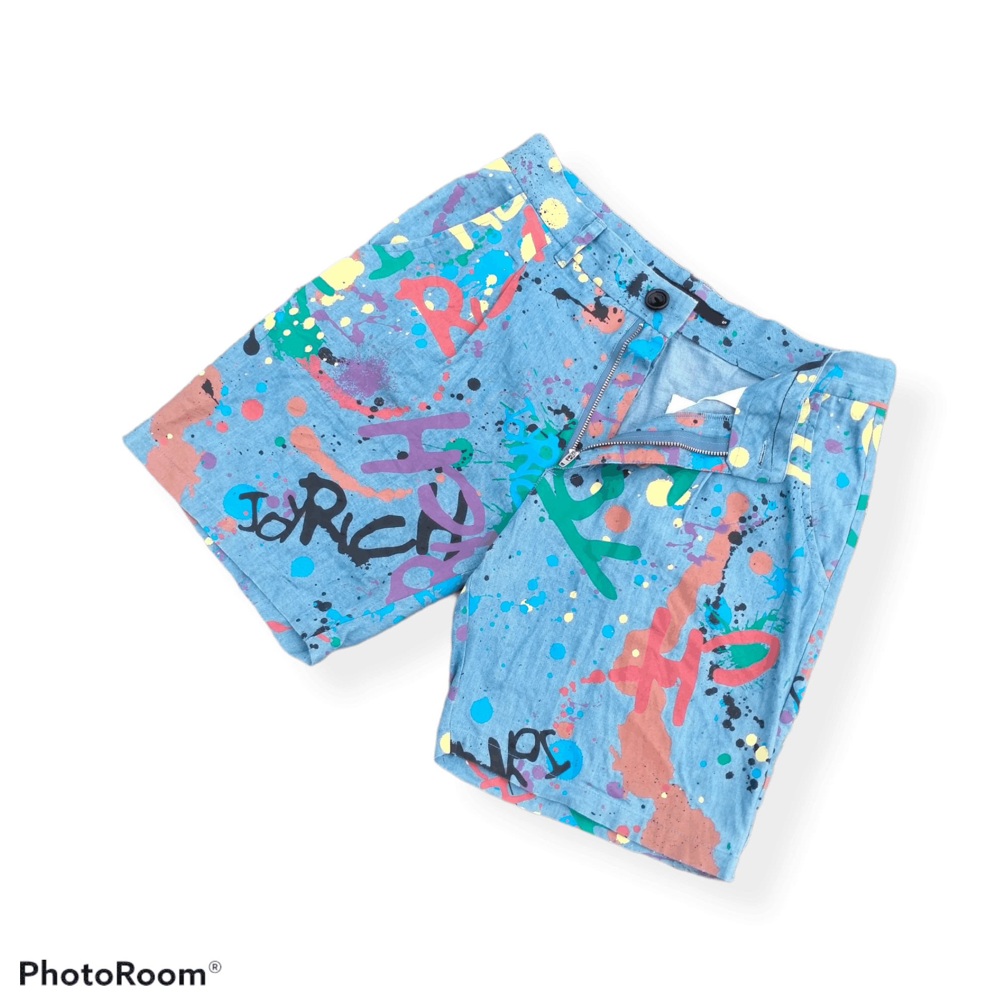 Joyrich ⚡️Rare⚡️ Joyrich Paint Splatter Shorts Size US 30 / EU 46 - 3 Thumbnail