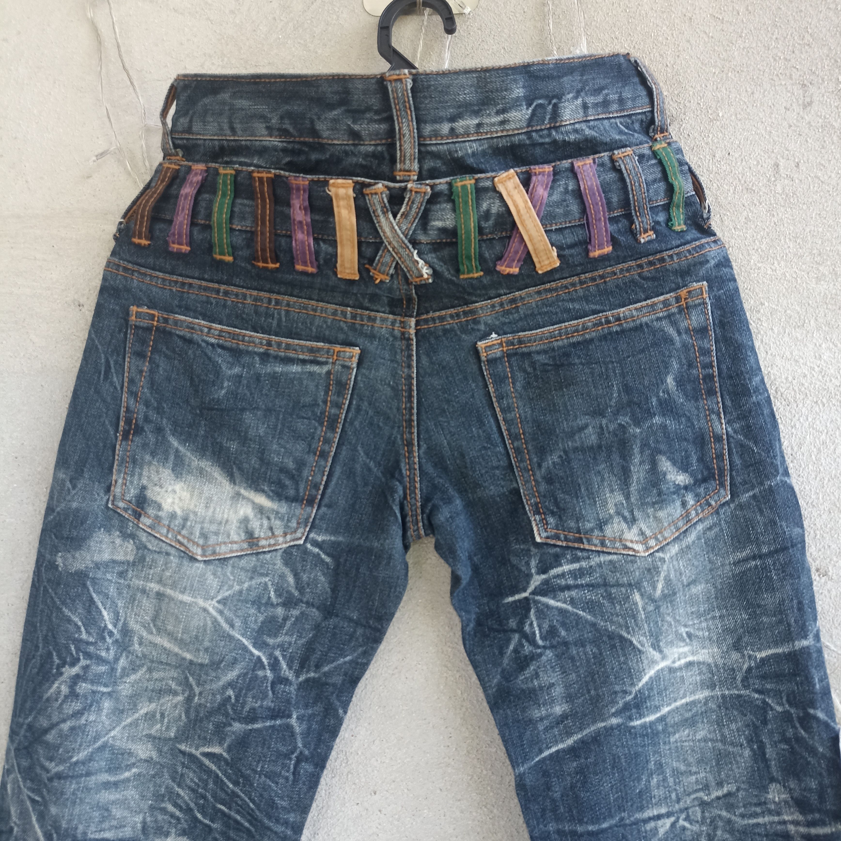 Japanese Brand Nylaus Jeans Doublewaist Distressed Denim Jeans Size US 27 - 8 Thumbnail