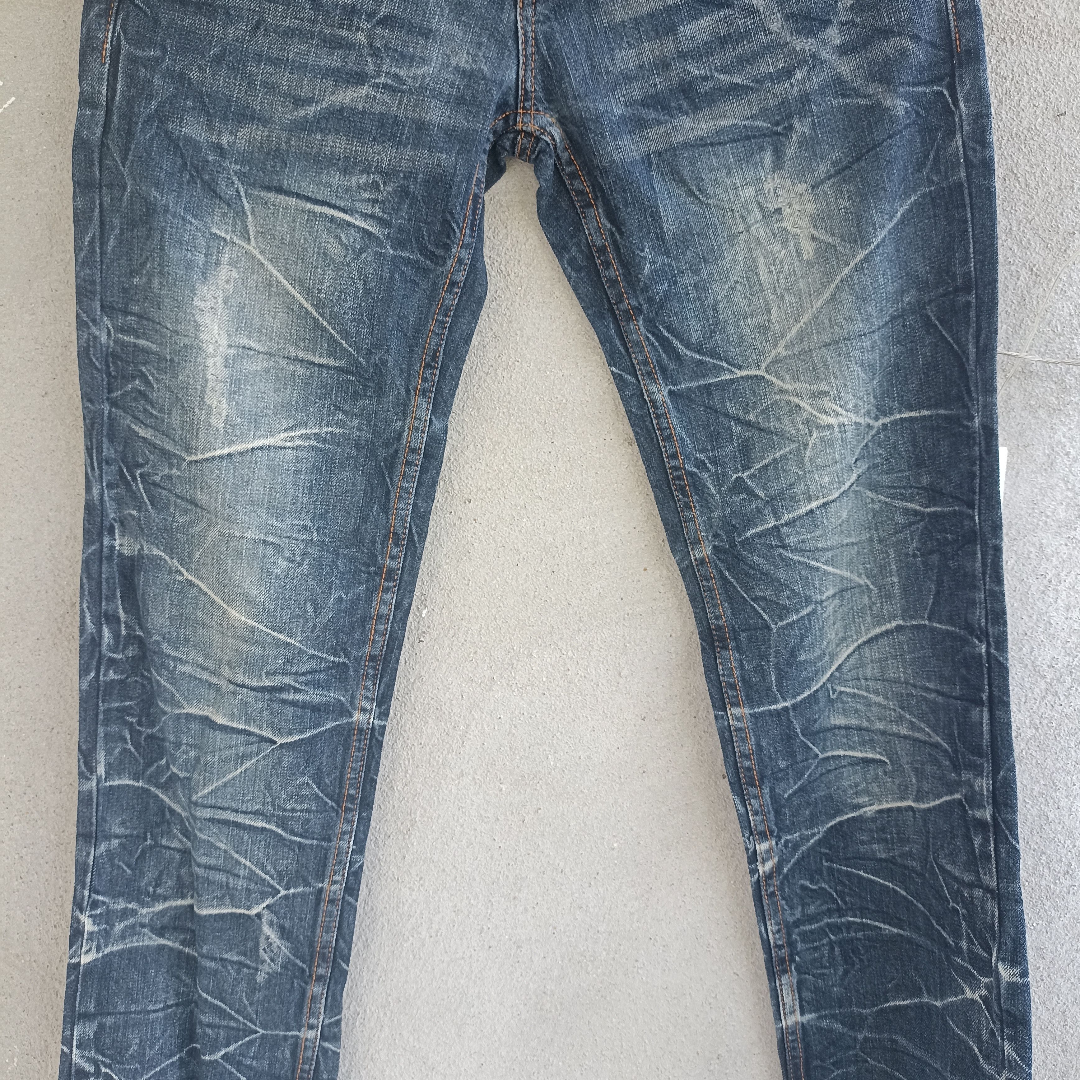 Japanese Brand Nylaus Jeans Doublewaist Distressed Denim Jeans Size US 27 - 3 Thumbnail