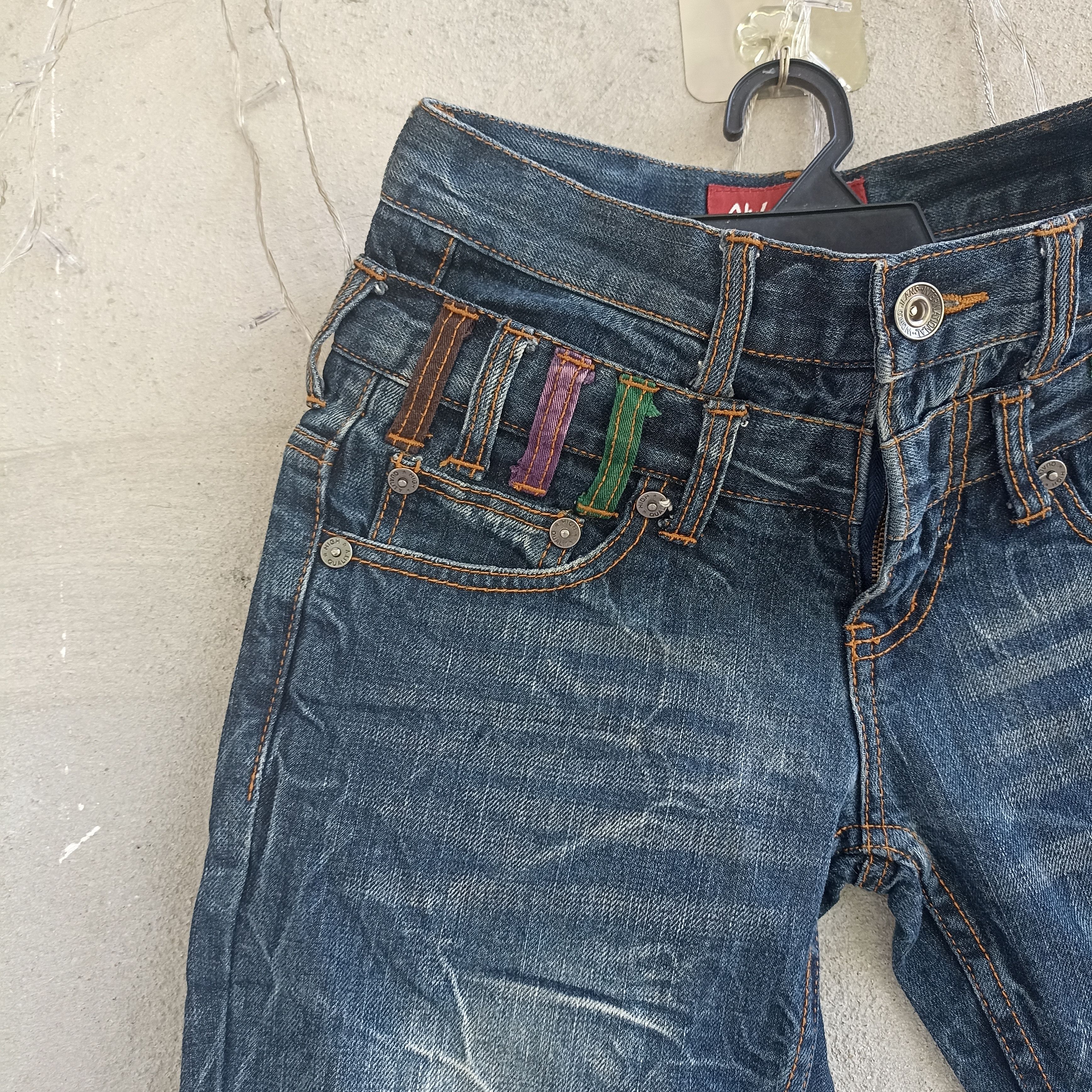 Japanese Brand Nylaus Jeans Doublewaist Distressed Denim Jeans Size US 27 - 5 Thumbnail