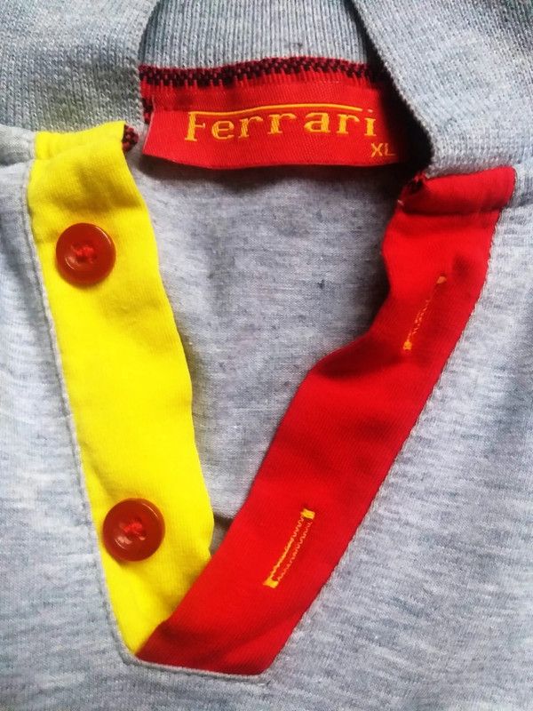 Ferrari Ferrari Scuderia Long Sleeve Polo Shirt Grey Size US XL / EU 56 / 4 - 7 Thumbnail