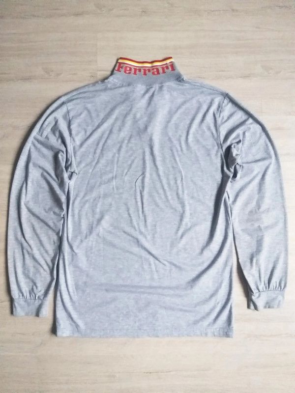 Ferrari Ferrari Scuderia Long Sleeve Polo Shirt Grey Size US XL / EU 56 / 4 - 3 Thumbnail