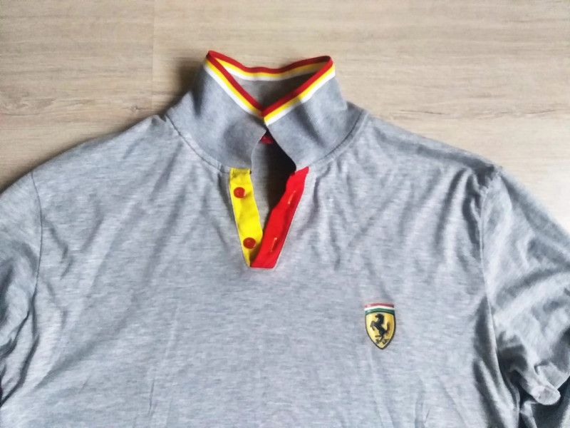 Ferrari Ferrari Scuderia Long Sleeve Polo Shirt Grey Size US XL / EU 56 / 4 - 4 Thumbnail