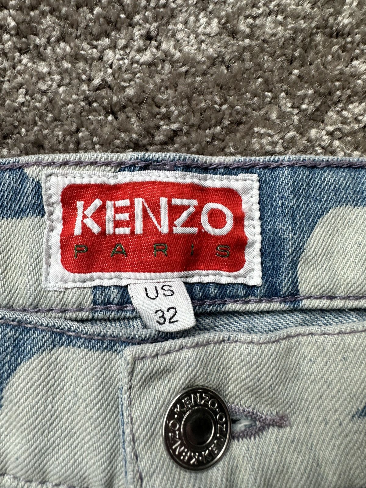 Kenzo FW22 Kenzo baggy fit floral blue white denim jeans 32 Nigo Size US 32 / EU 48 - 17 Thumbnail