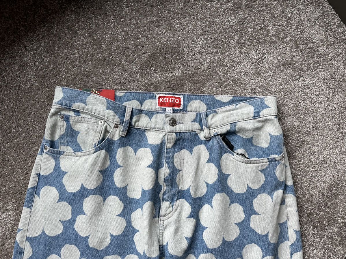 Kenzo FW22 Kenzo baggy fit floral blue white denim jeans 32 Nigo Size US 32 / EU 48 - 13 Thumbnail