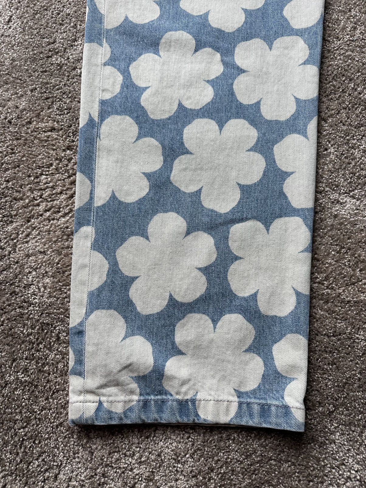 Kenzo FW22 Kenzo baggy fit floral blue white denim jeans 32 Nigo Size US 32 / EU 48 - 14 Thumbnail