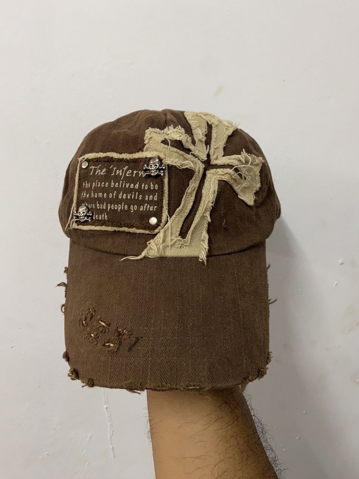 Vintage VTG ✝️ Distress The Inferno Cross Hat Size ONE SIZE - 1 Thumbnail