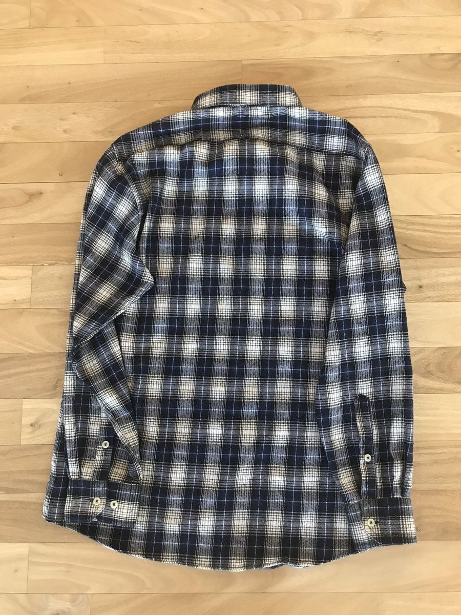 Vintage Vintage Blue and White Flannel Large Size US L / EU 52-54 / 3 - 4 Thumbnail