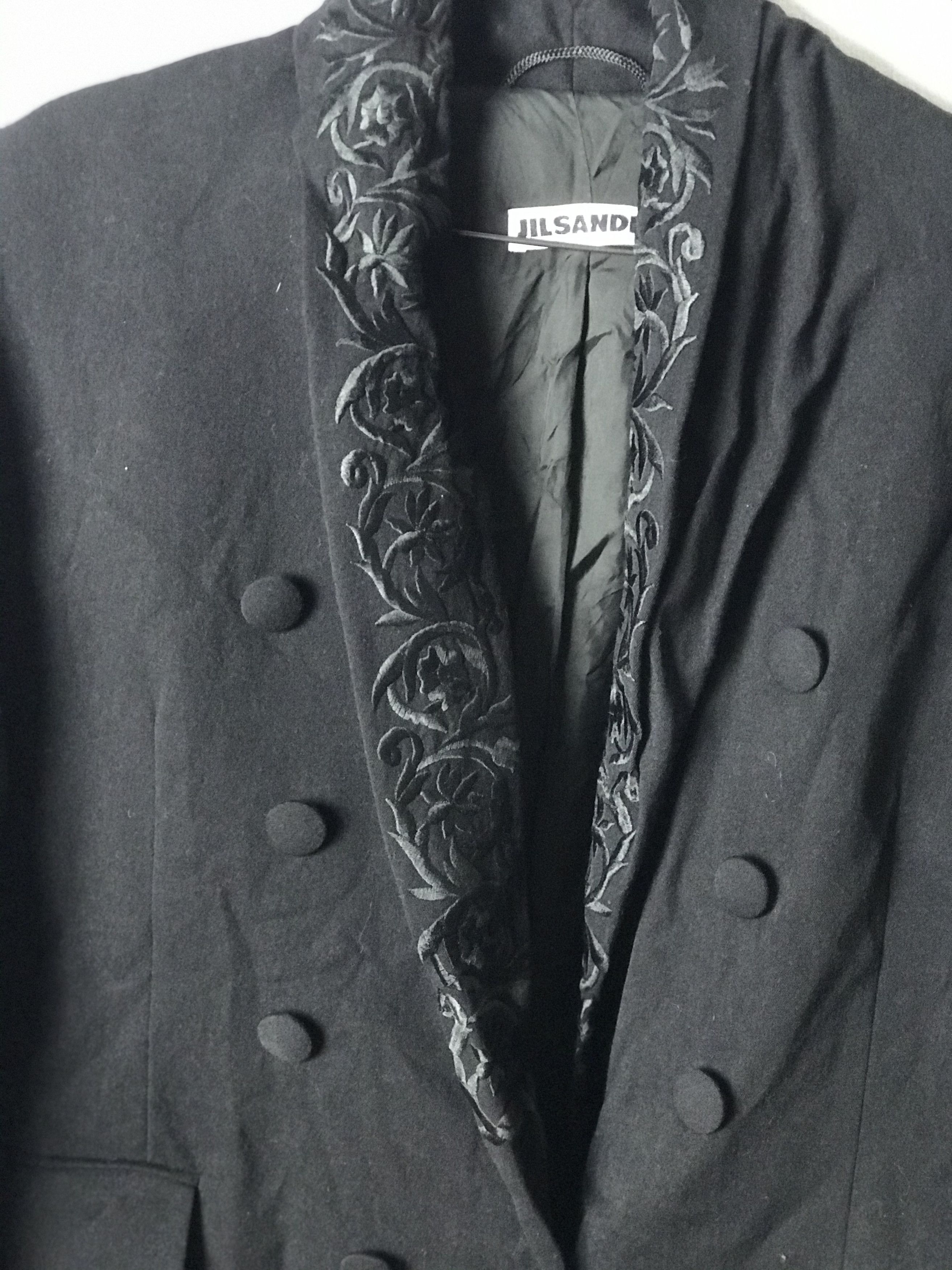 Jil Sander WMNS Jil Sander vintage blazer black floral Size M / US 6-8 / IT 42-44 - 2 Thumbnail