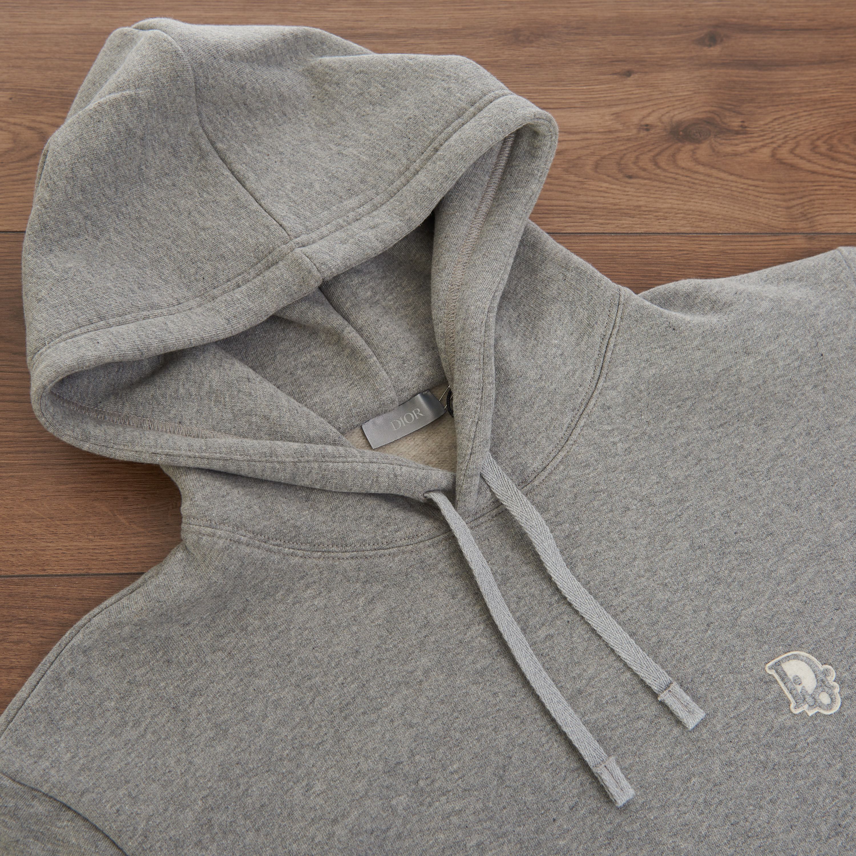 Dior Hooded Sweatshirt In Gray Soft Fleece Oblique Embroidery Size US XXL / EU 58 / 5 - 13 Thumbnail