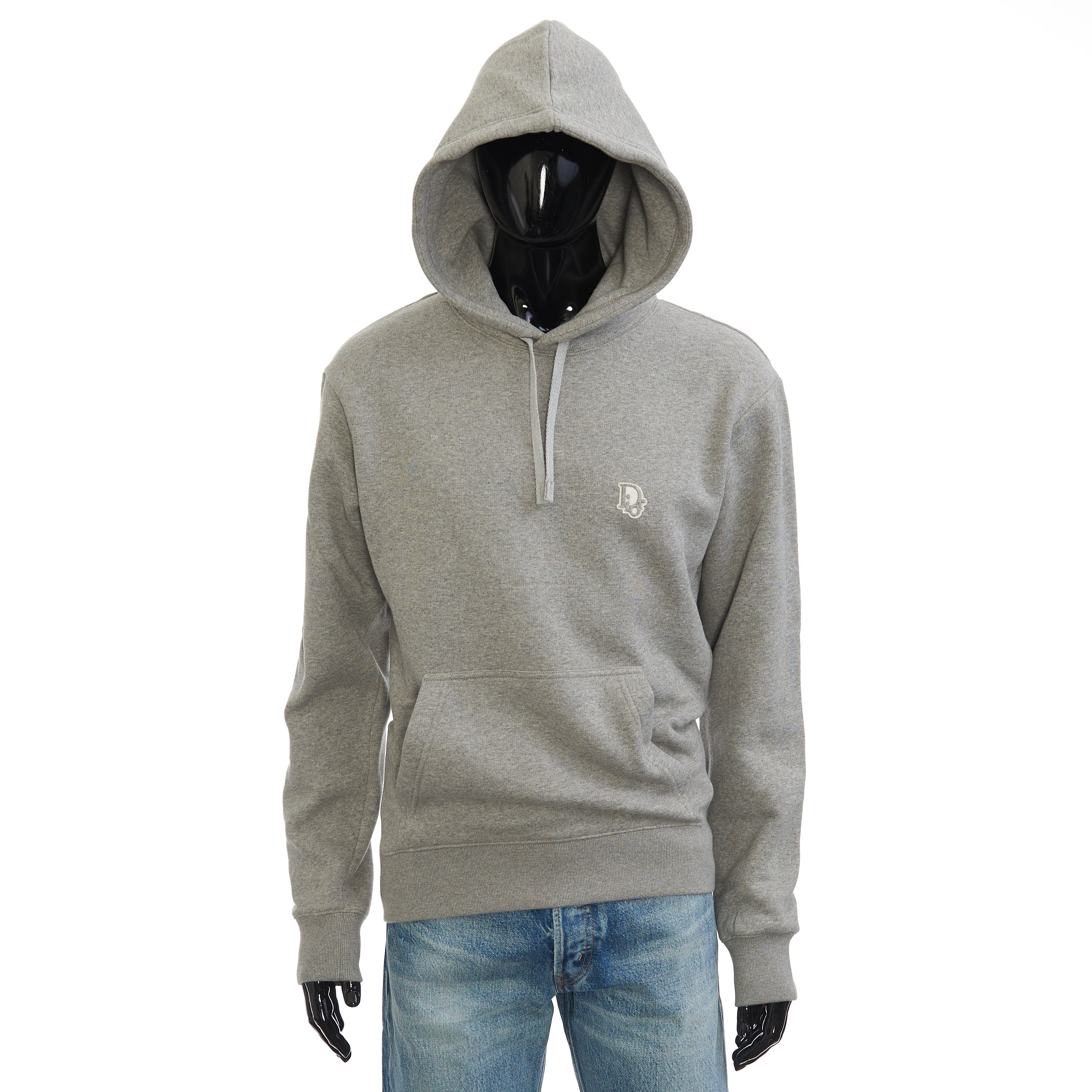Dior Hooded Sweatshirt In Gray Soft Fleece Oblique Embroidery Size US XXL / EU 58 / 5 - 1 Thumbnail
