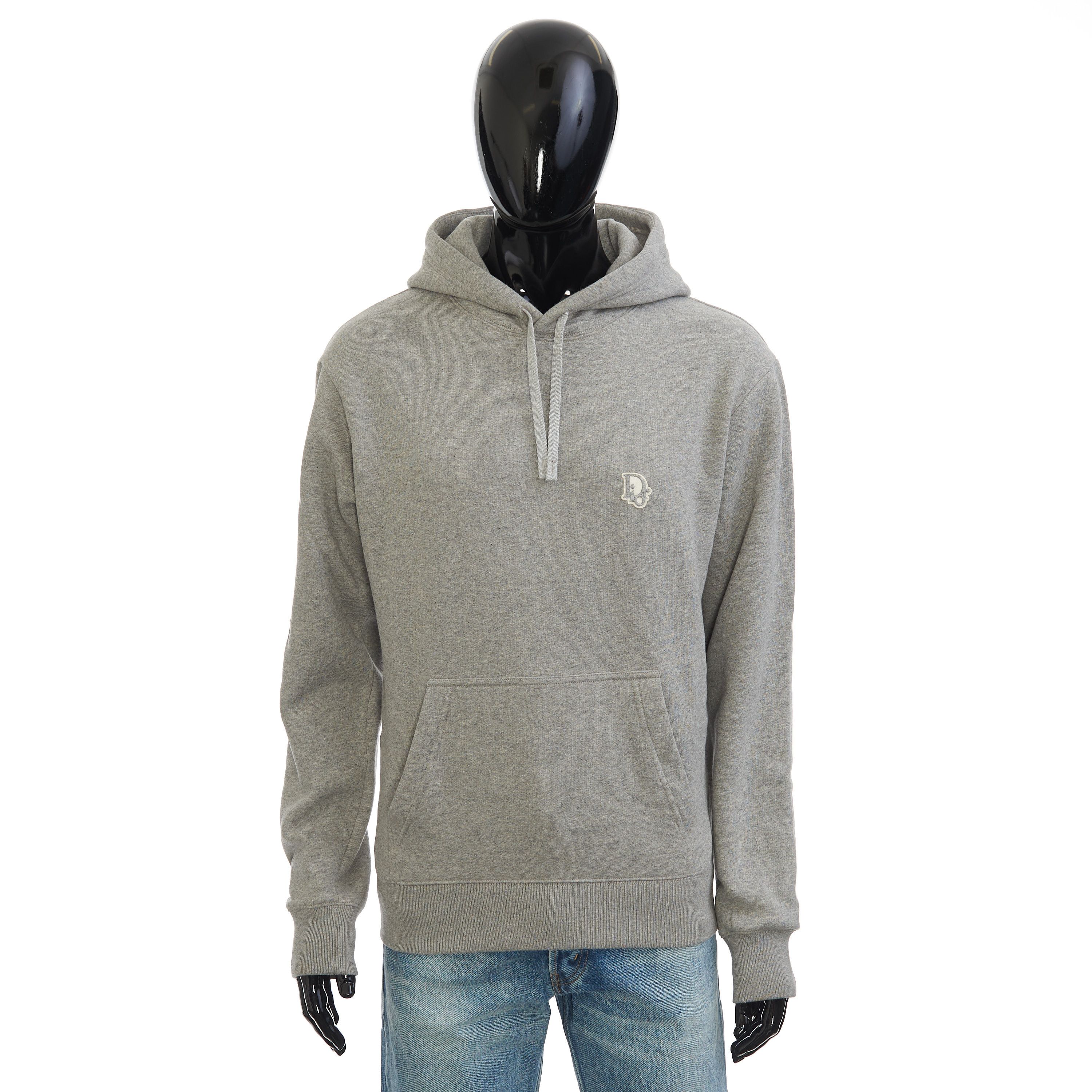 Dior Hooded Sweatshirt In Gray Soft Fleece Oblique Embroidery Size US XXL / EU 58 / 5 - 3 Thumbnail