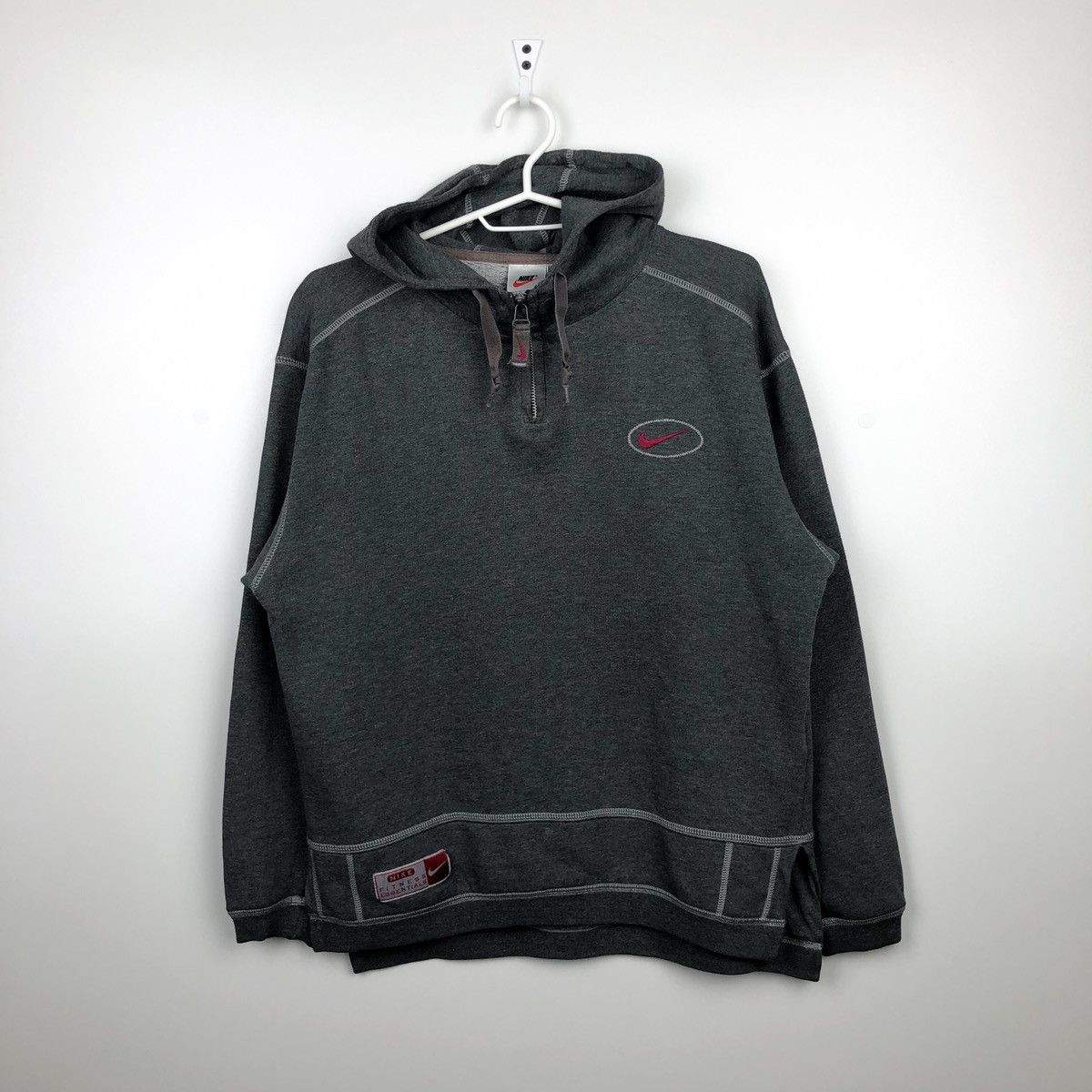 Nike × Vintage VTG NIKE FITNESS ESSENTIALS WOMENS HOODIE SMALL GRAY Size S / US 4 / IT 40 - 1 Thumbnail