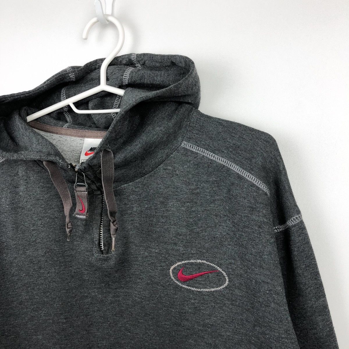 Nike × Vintage VTG NIKE FITNESS ESSENTIALS WOMENS HOODIE SMALL GRAY Size S / US 4 / IT 40 - 2 Thumbnail