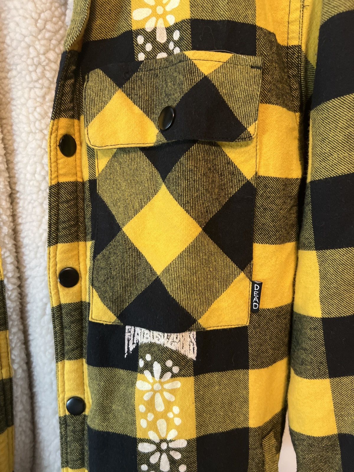 Flatbush Zombies Flatbush Zombies Flannel Shacket Sherpa Yellow psychedelic Size US M / EU 48-50 / 2 - 3 Thumbnail