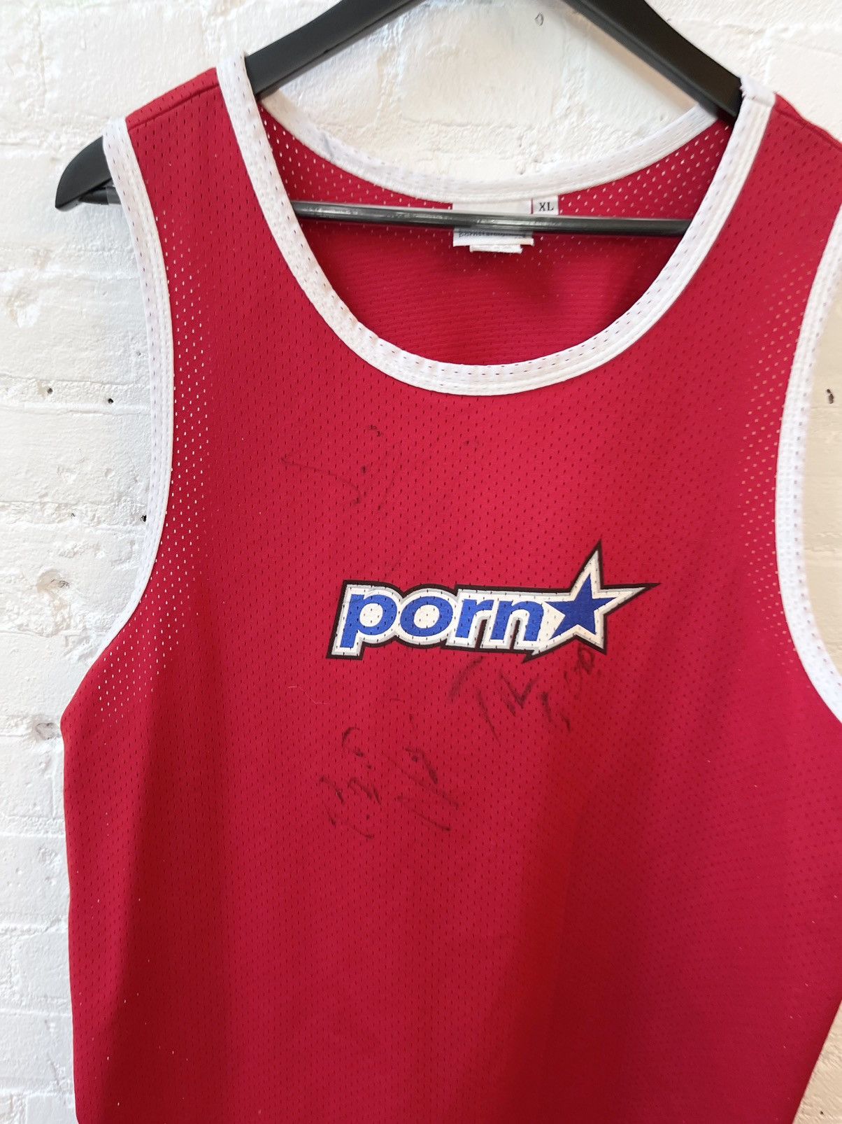 Vintage 90s PORNSTAR BRAND PORN JERSEY # 69 !! Size US XL / EU 56 / 4 - 2 Thumbnail