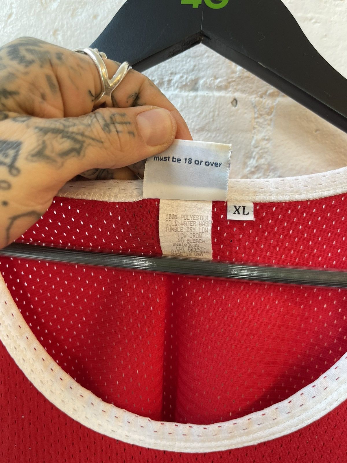 Vintage 90s PORNSTAR BRAND PORN JERSEY # 69 !! Size US XL / EU 56 / 4 - 6 Thumbnail