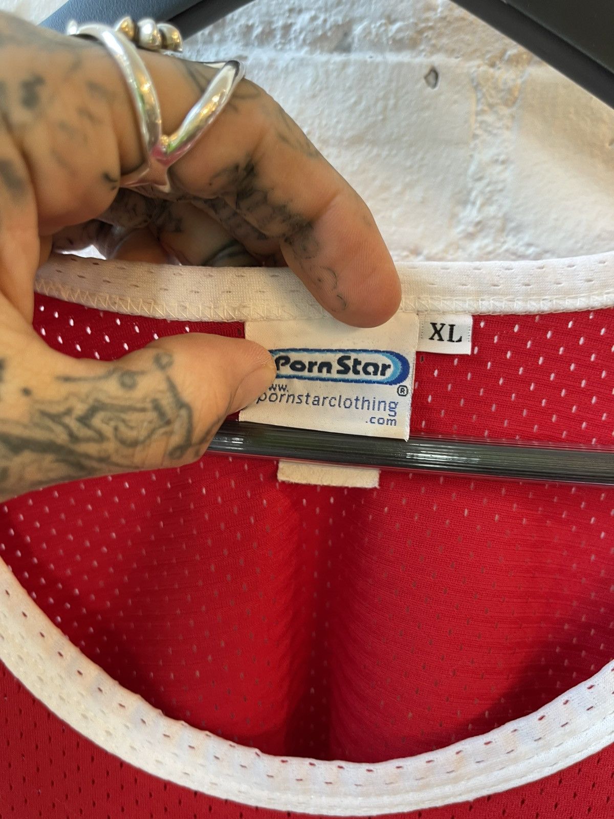 Vintage 90s PORNSTAR BRAND PORN JERSEY # 69 !! Size US XL / EU 56 / 4 - 4 Thumbnail