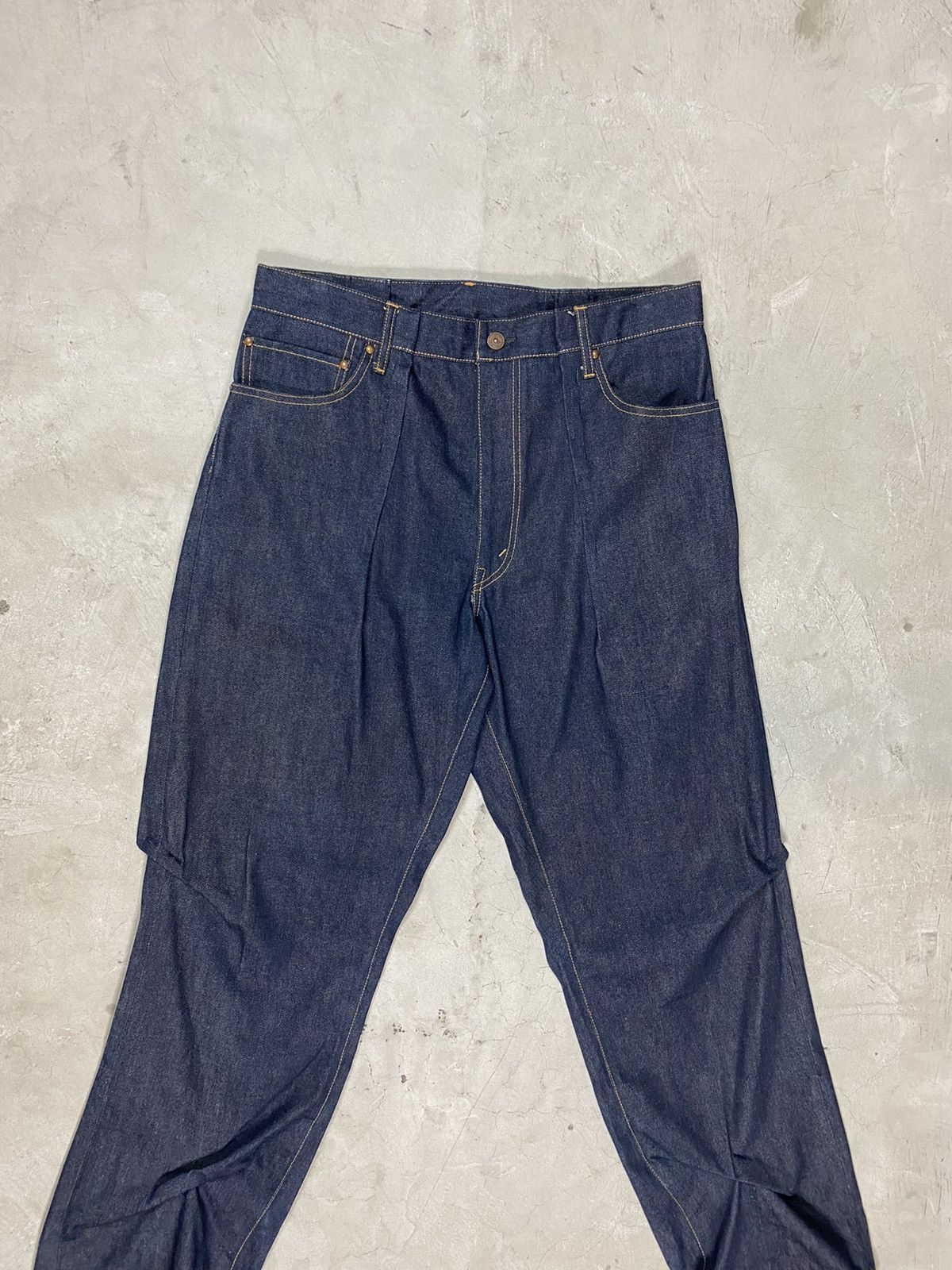 Visvim Visvim Crazy Randomly Pleated Baggy Selvedge "Muir" Denim Size US 34 / EU 50 - 3 Thumbnail