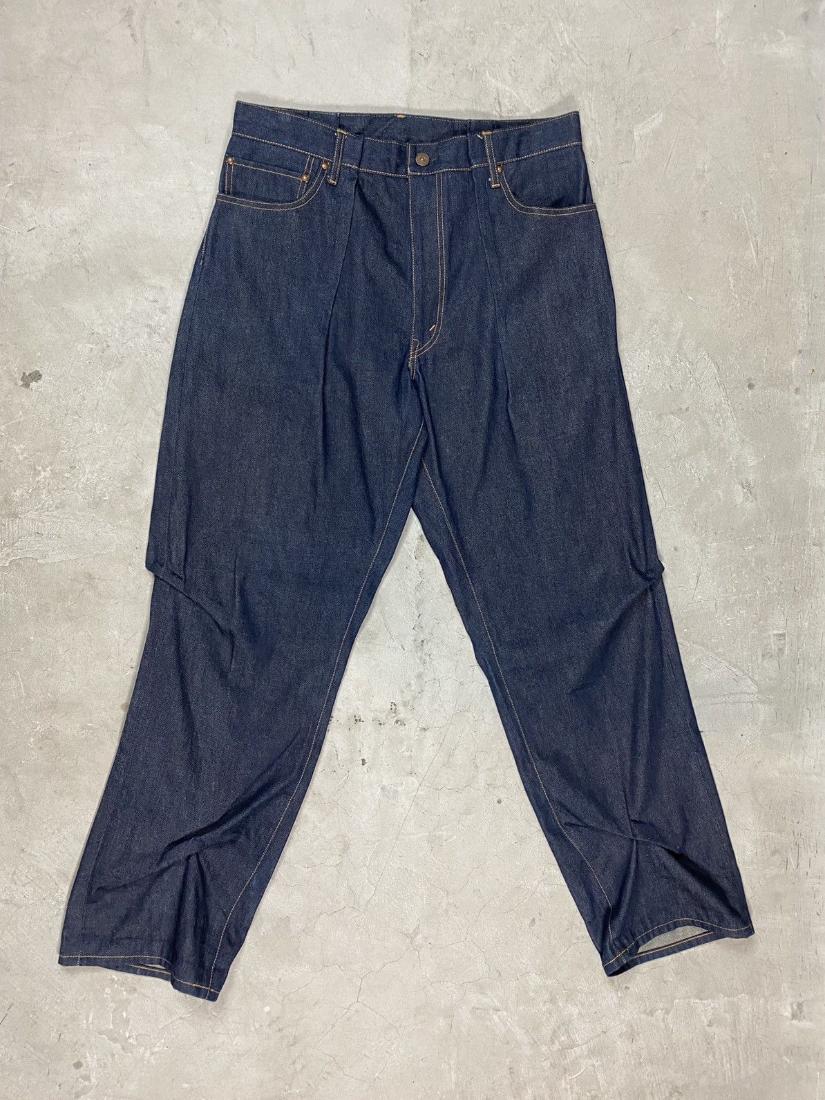 Visvim Visvim Crazy Randomly Pleated Baggy Selvedge "Muir" Denim Size US 34 / EU 50 - 1 Thumbnail
