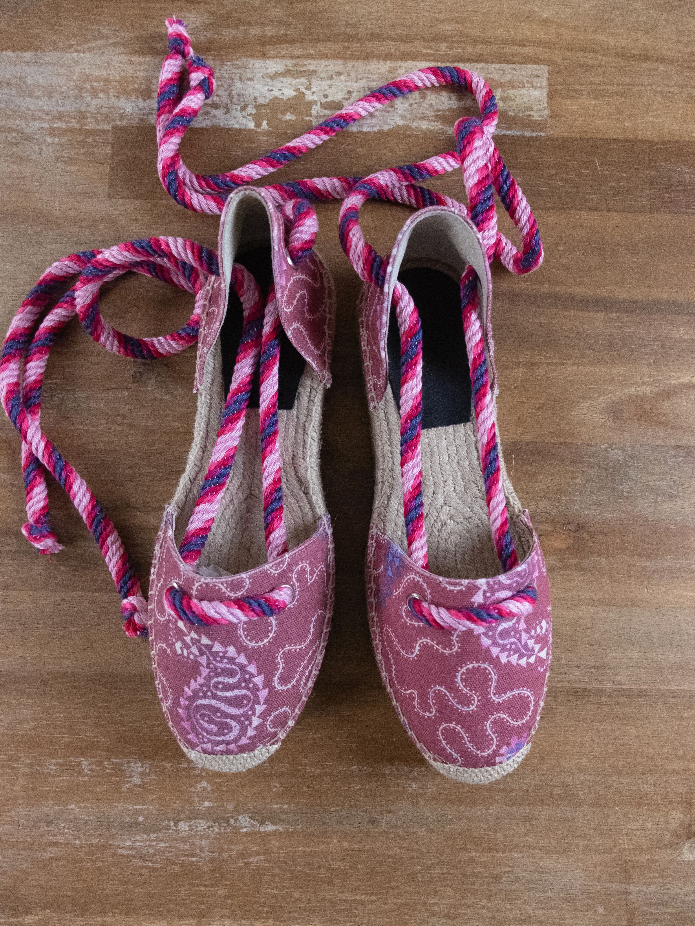 Isabel Marant ISABEL MARANT pink boho paisley print cotton espadrilles 41 Size US 11 / IT 41 - 3 Thumbnail