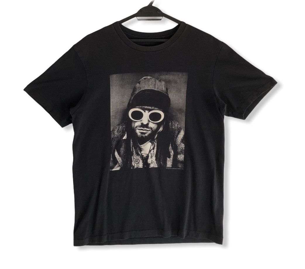 image of 2016 Kurt Cobain x Uniqlo Big Face Single Stitch Tee in Black, Men's (Size Medium)