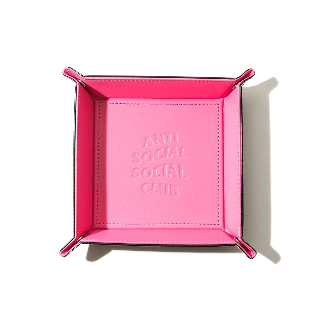 Anti Social Social Club DS ASSC embossed Logo Scratched Black/ Pink Valet Tray FTP Size ONE SIZE - 4 Thumbnail