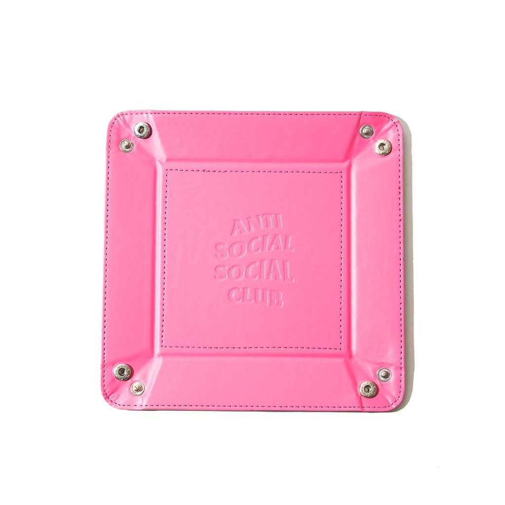 Anti Social Social Club DS ASSC embossed Logo Scratched Black/ Pink Valet Tray FTP Size ONE SIZE - 2 Thumbnail