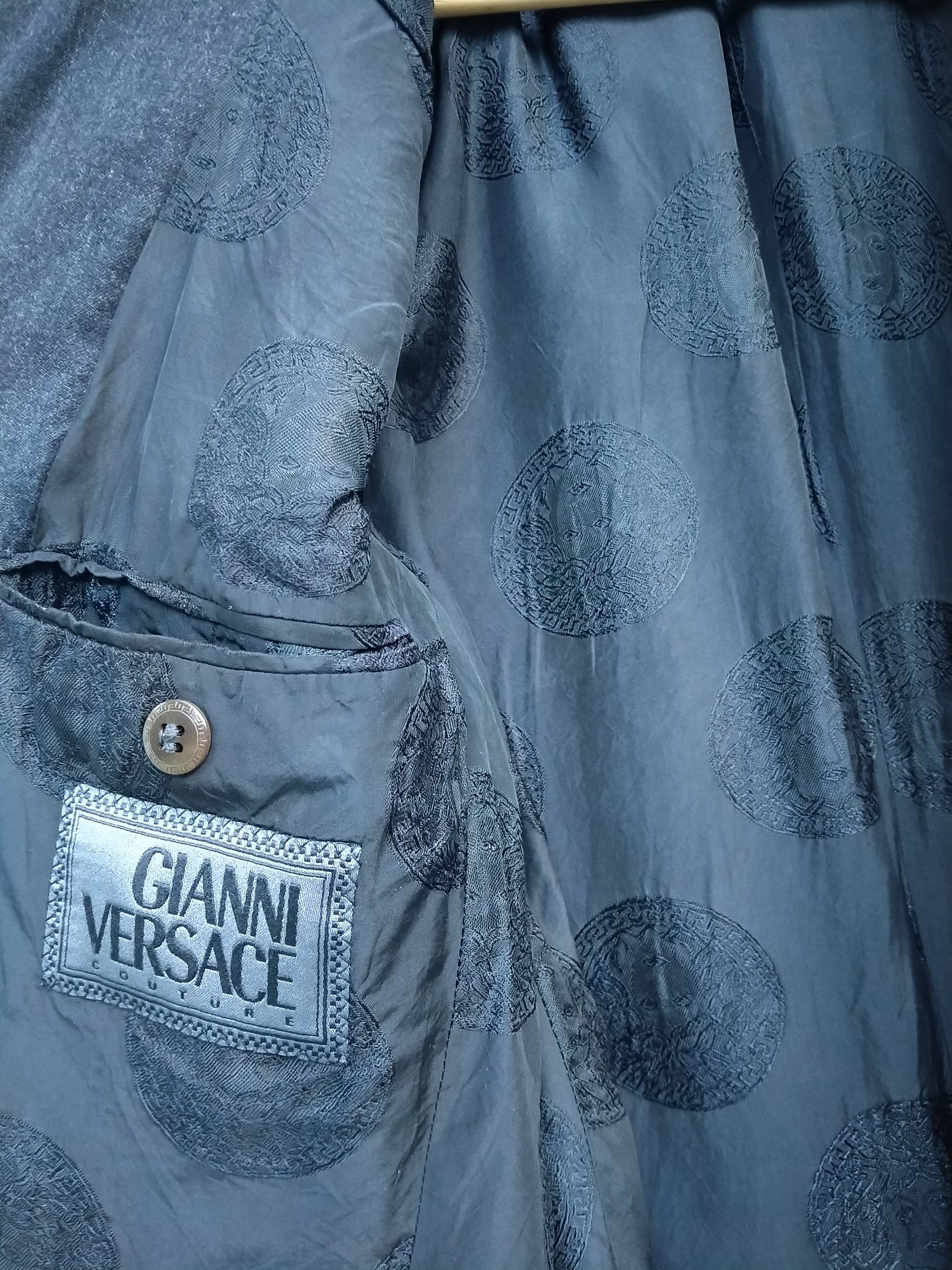 Versace Vintage 90s Monogram Gianni Versace Couture Made In Italy Size 50S - 7 Thumbnail