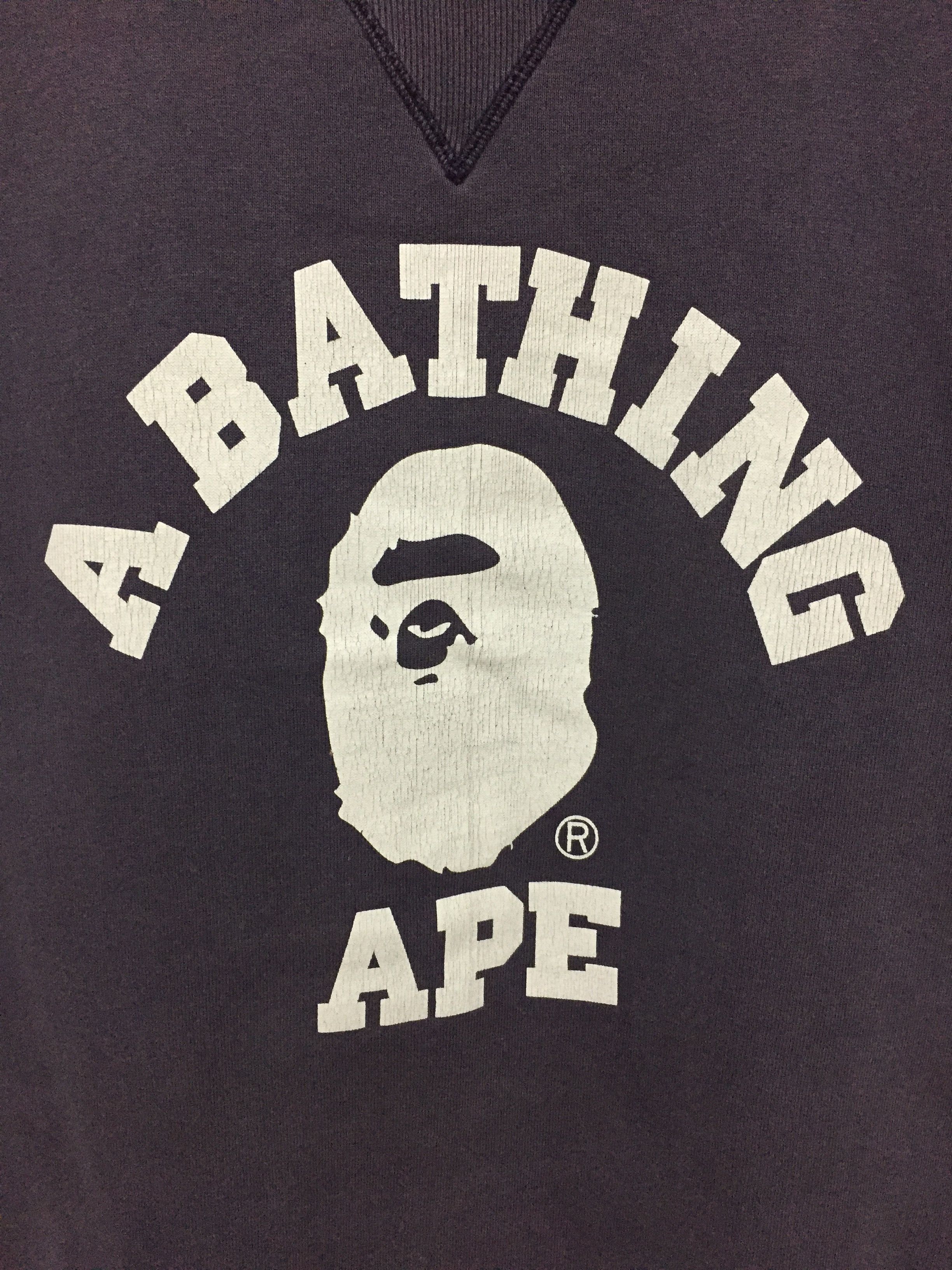 Bape AW2001 OG Bape Head Logo sweatshirt Size US L / EU 52-54 / 3 - 4 Thumbnail