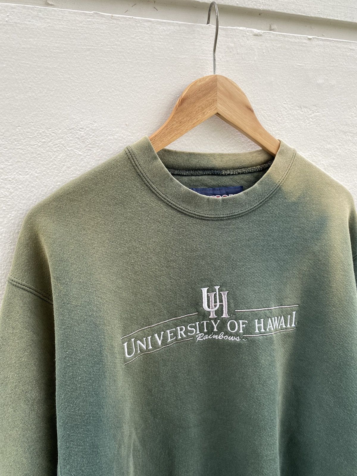 Russell Athletic × Vintage Faded “UH” JANSPORT Sweatshirt Green 🤢 Size US M / EU 48-50 / 2 - 5 Thumbnail