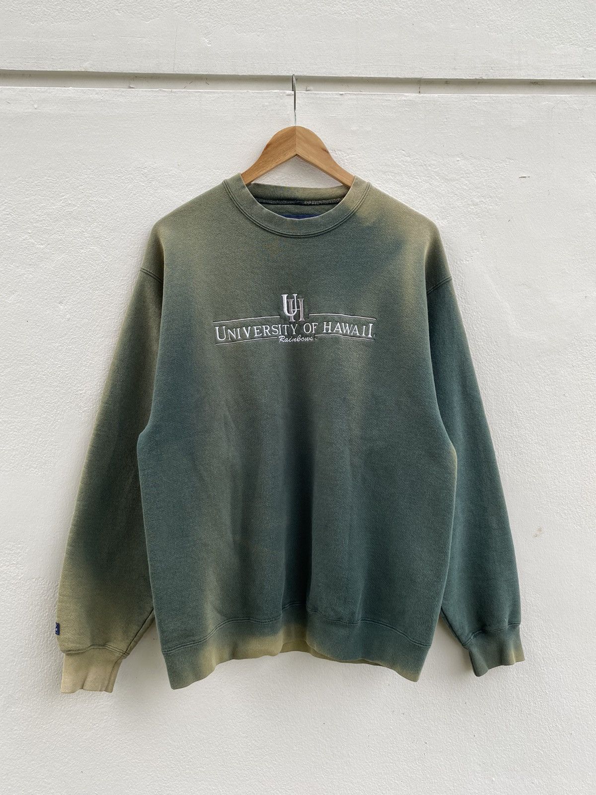 Russell Athletic × Vintage Faded “UH” JANSPORT Sweatshirt Green 🤢 Size US M / EU 48-50 / 2 - 1 Thumbnail