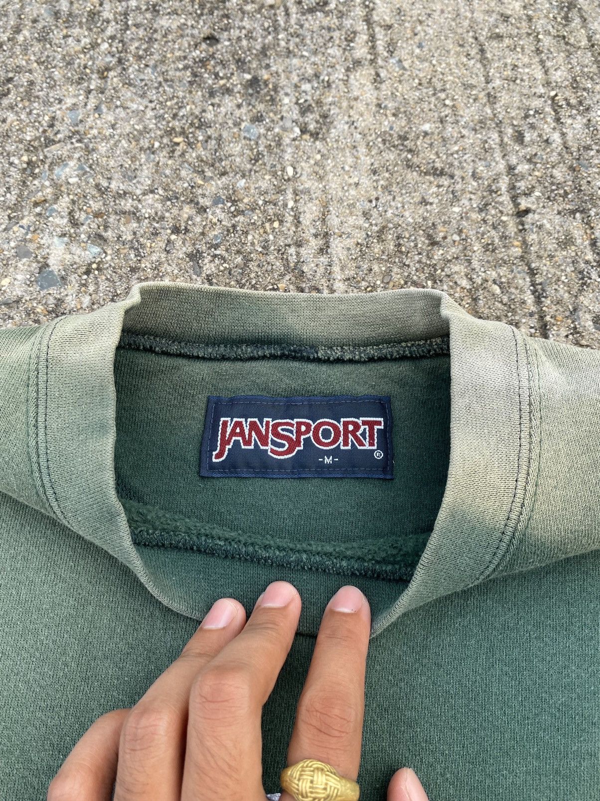 Russell Athletic × Vintage Faded “UH” JANSPORT Sweatshirt Green 🤢 Size US M / EU 48-50 / 2 - 9 Thumbnail