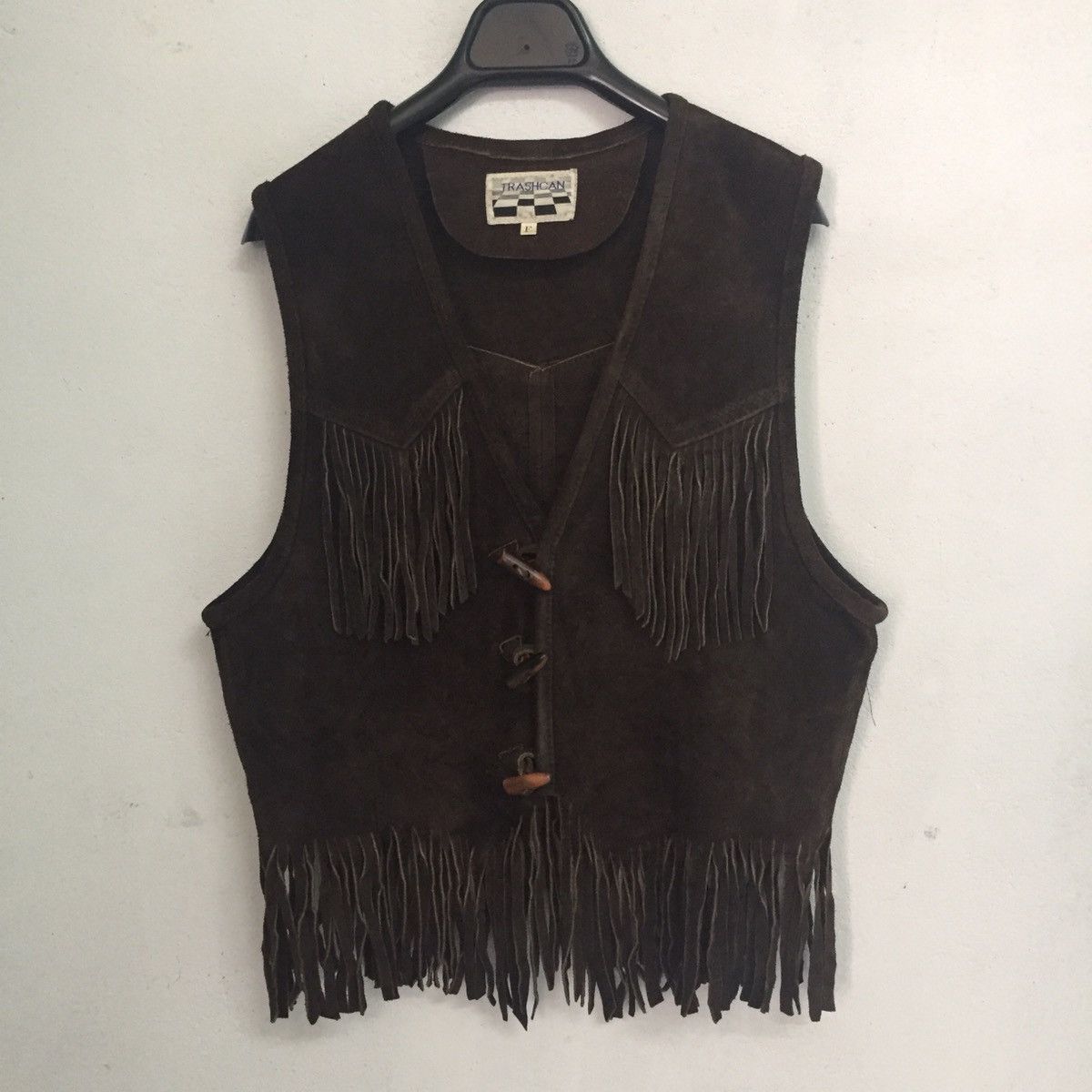 Cowboy Equipment × Japanese Brand × Leather Trashcan Cowboy Vest Style Cowhide Leather Size US S / EU 44-46 / 1 - 1 Thumbnail