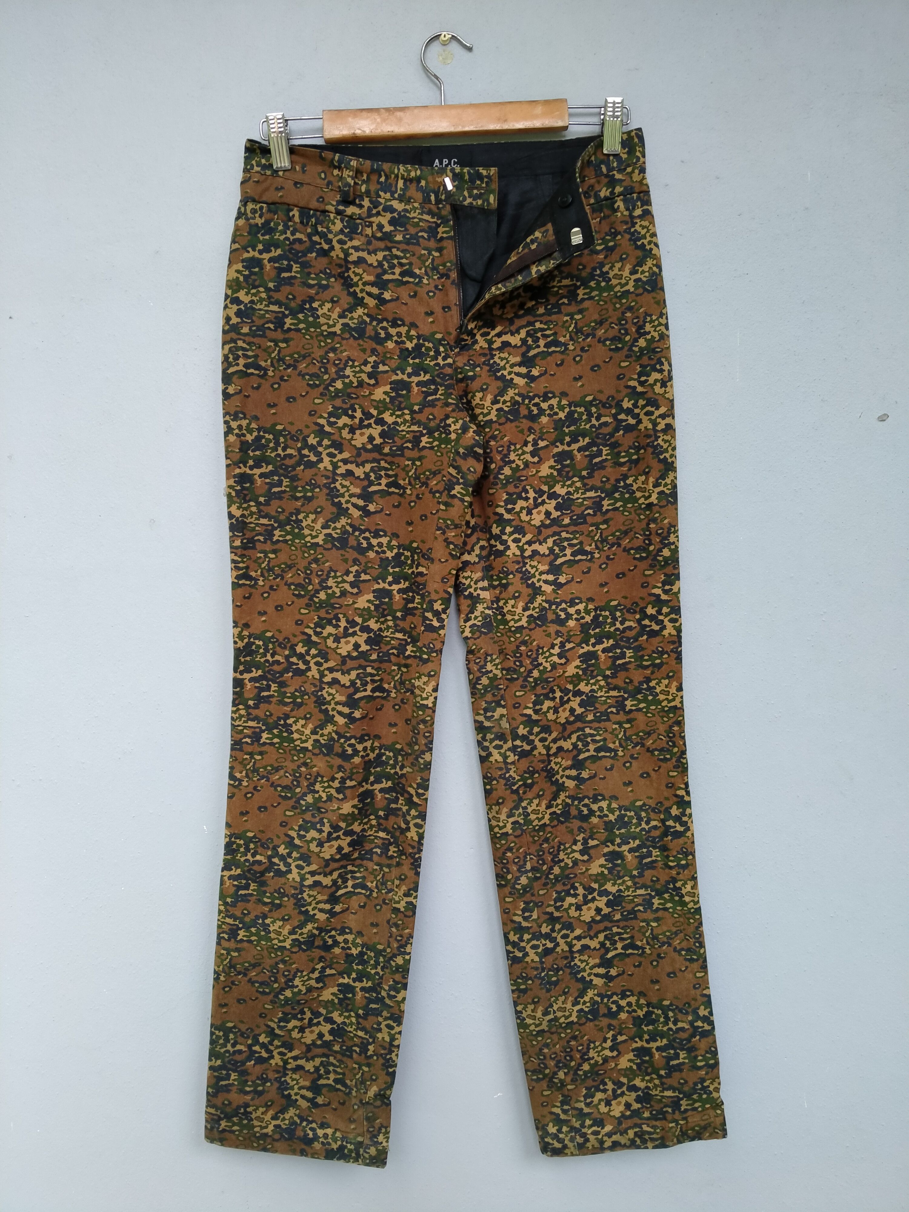 A.P.C. Rare!! Iconic A.P.C. Camouflage Rayon Lined Pant Zipper Riri Size US 29 - 3 Thumbnail