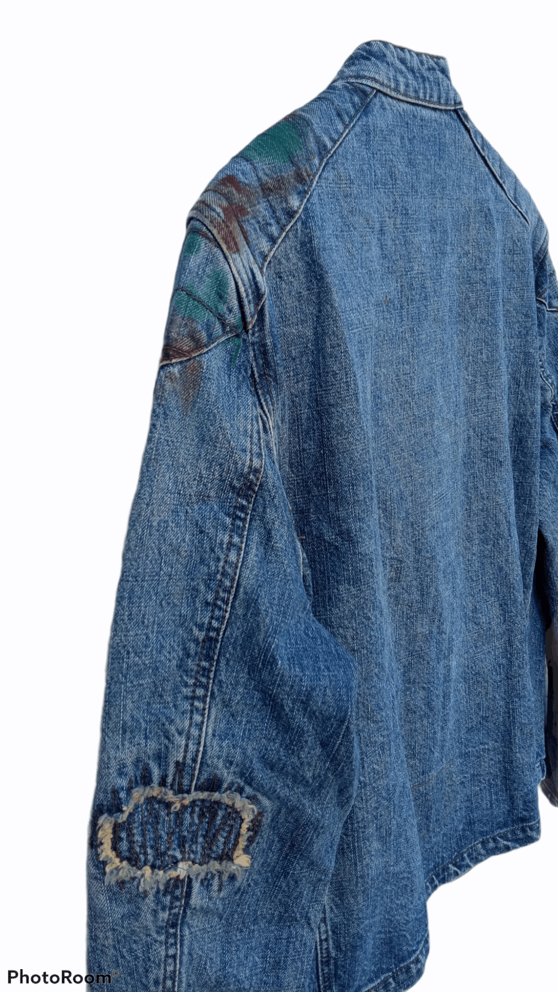 Japanese Brand × PPFM × Vintage 🔥🔥PPFM Patchwork Distressed Denim Rider Jacket Size US M / EU 48-50 / 2 - 23 Thumbnail