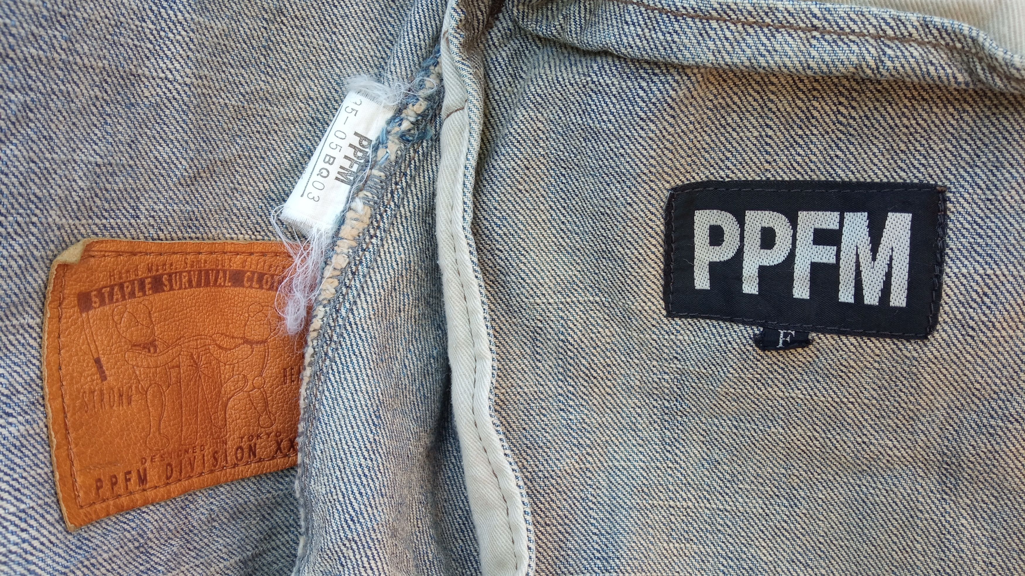 Japanese Brand × PPFM × Vintage 🔥🔥PPFM Patchwork Distressed Denim Rider Jacket Size US M / EU 48-50 / 2 - 15 Thumbnail