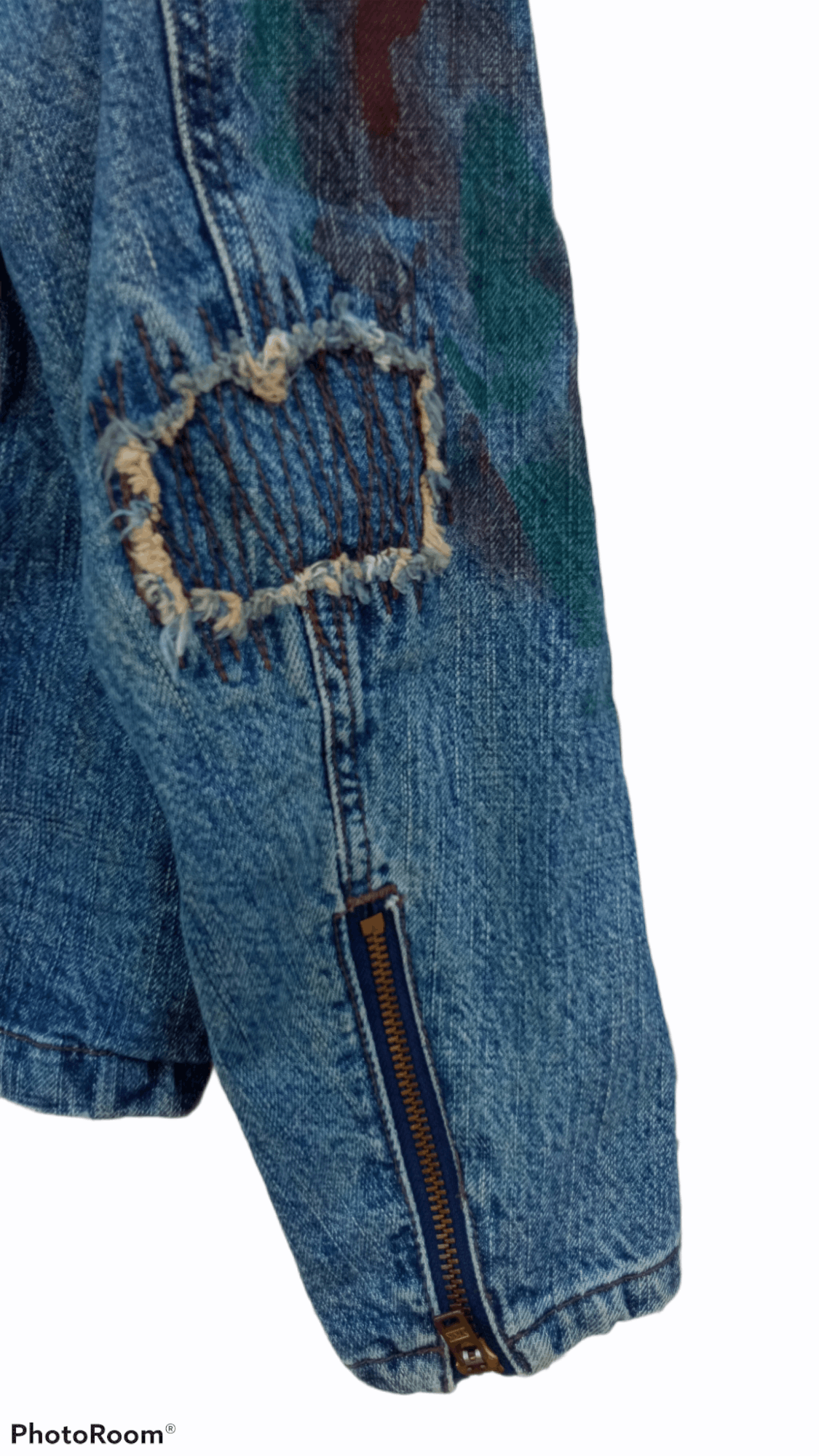 Japanese Brand × PPFM × Vintage 🔥🔥PPFM Patchwork Distressed Denim Rider Jacket Size US M / EU 48-50 / 2 - 21 Thumbnail