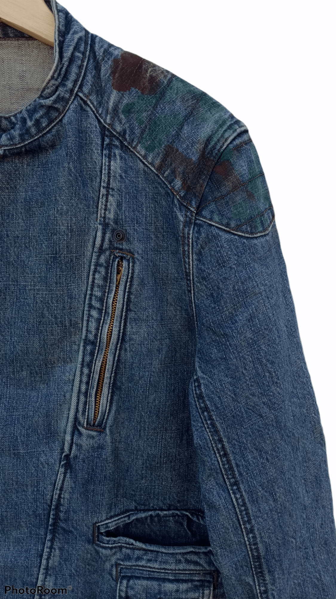 Japanese Brand × PPFM × Vintage 🔥🔥PPFM Patchwork Distressed Denim Rider Jacket Size US M / EU 48-50 / 2 - 10 Thumbnail