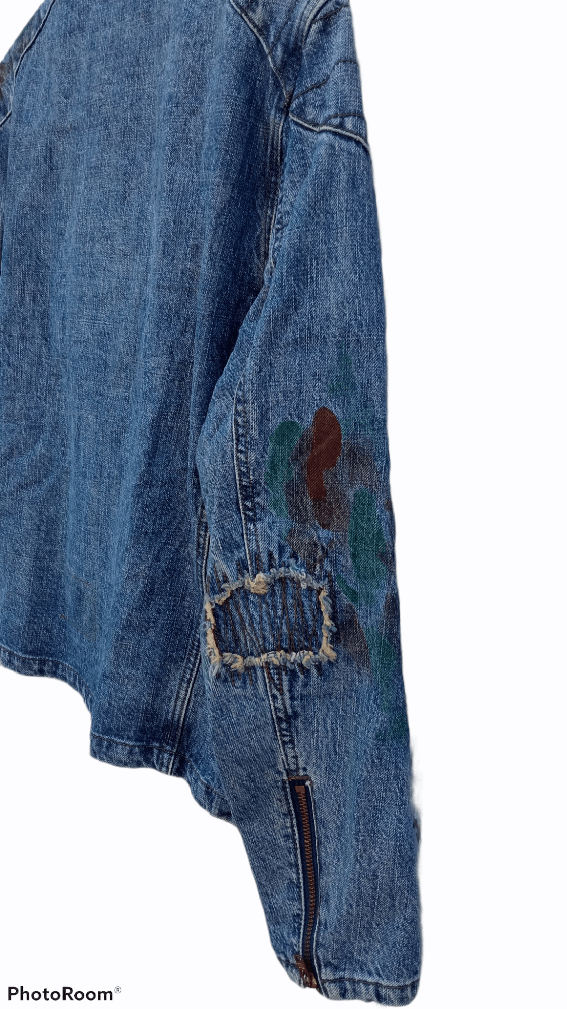 Japanese Brand × PPFM × Vintage 🔥🔥PPFM Patchwork Distressed Denim Rider Jacket Size US M / EU 48-50 / 2 - 20 Thumbnail