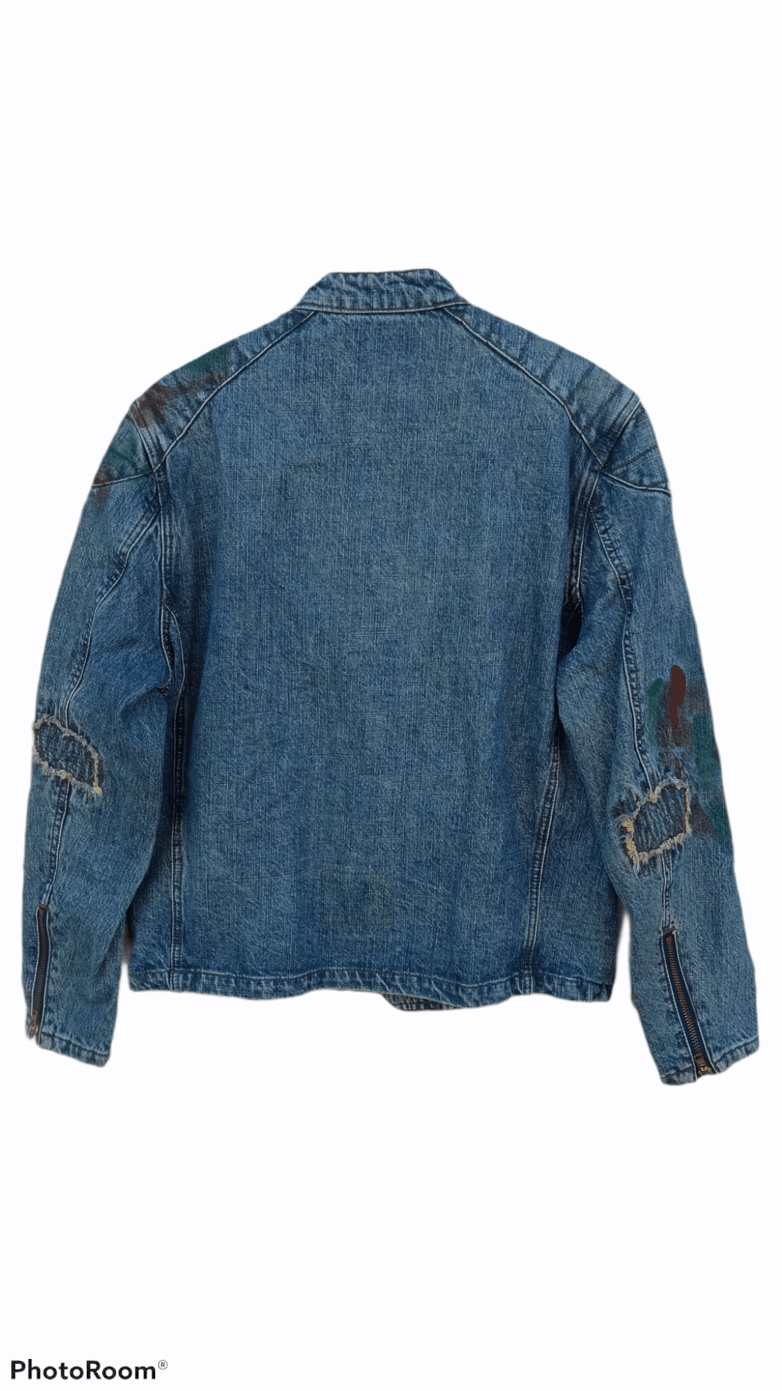 Japanese Brand × PPFM × Vintage 🔥🔥PPFM Patchwork Distressed Denim Rider Jacket Size US M / EU 48-50 / 2 - 16 Thumbnail